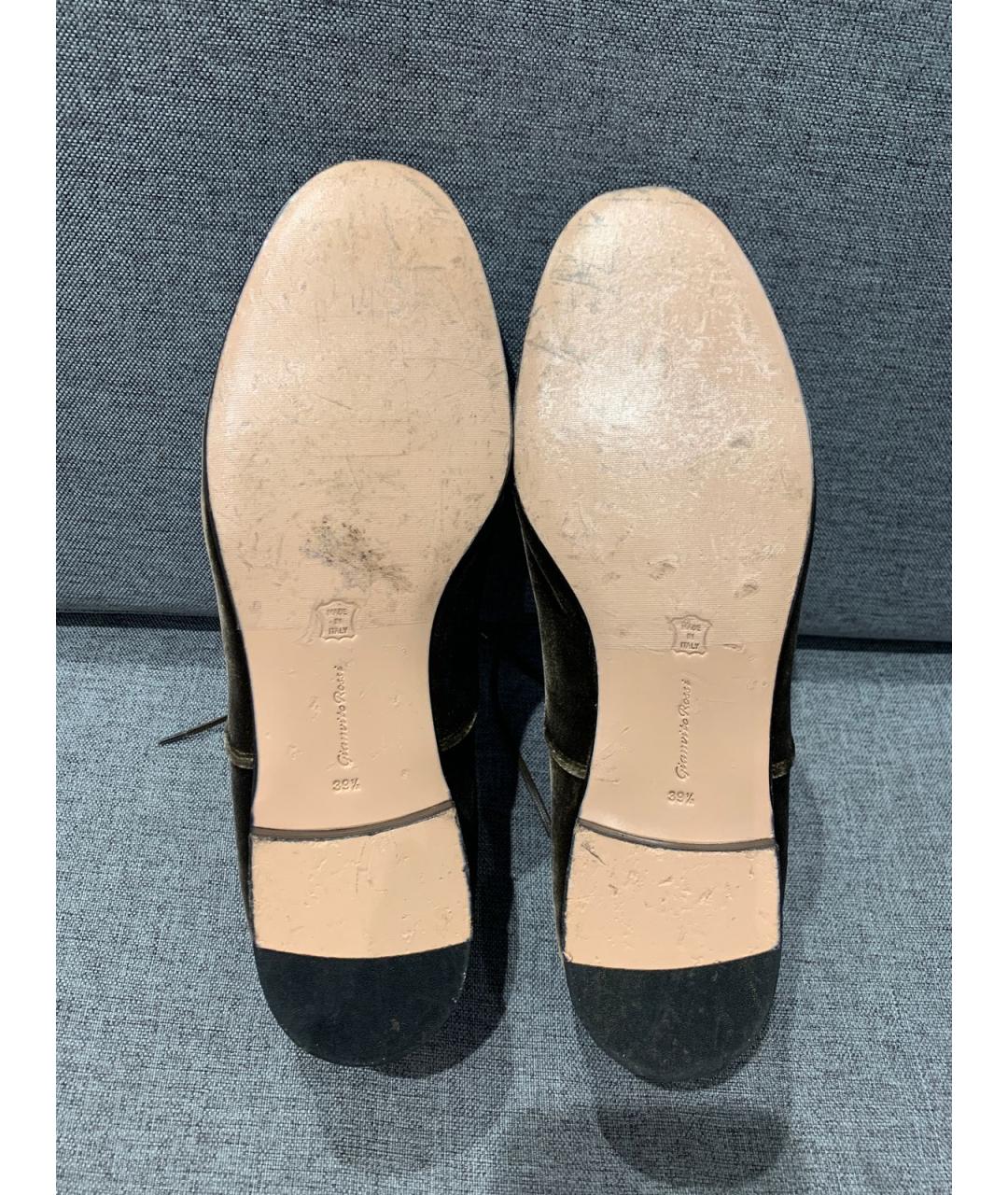 GIANVITO ROSSI Коричневые бархатные ботинки, фото 7