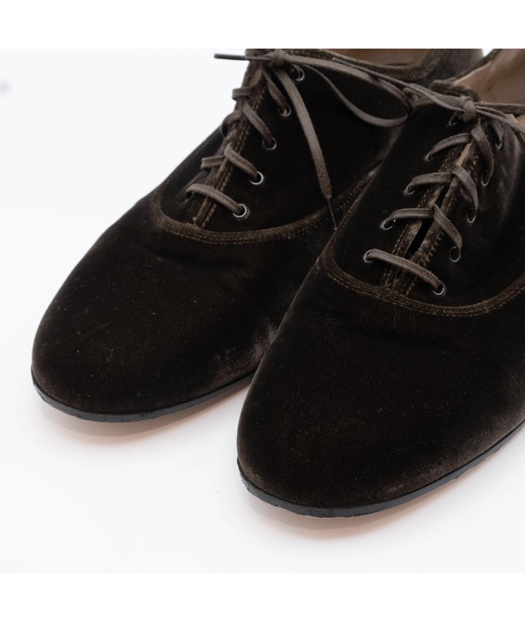 GIANVITO ROSSI Коричневые бархатные ботинки, фото 3