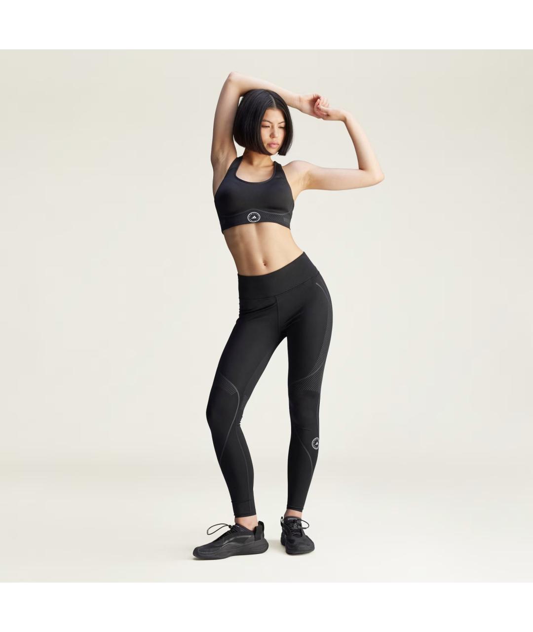 ADIDAS BY STELLA MCCARTNEY Черные полиэстеровые леггинсы и велосипедки, фото 7
