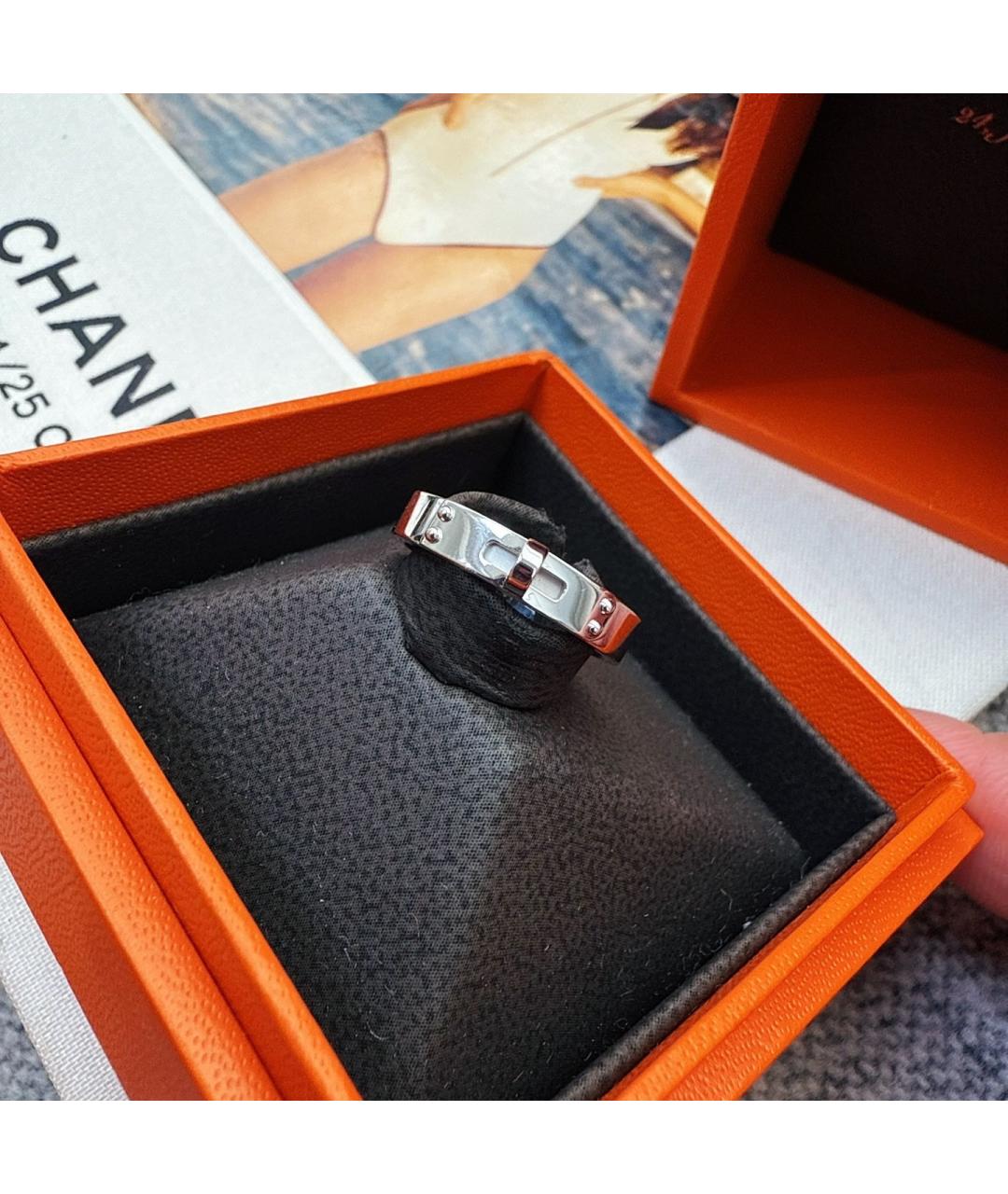 HERMES Белое кольцо из белого золота, фото 5
