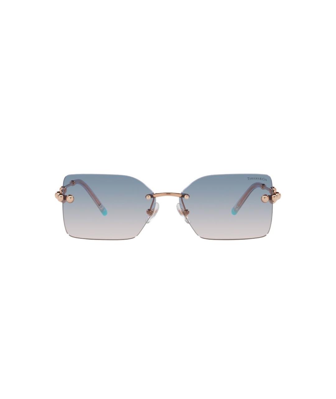 TIFFANY&CO Коричневые металлические солнцезащитные очки, фото 1