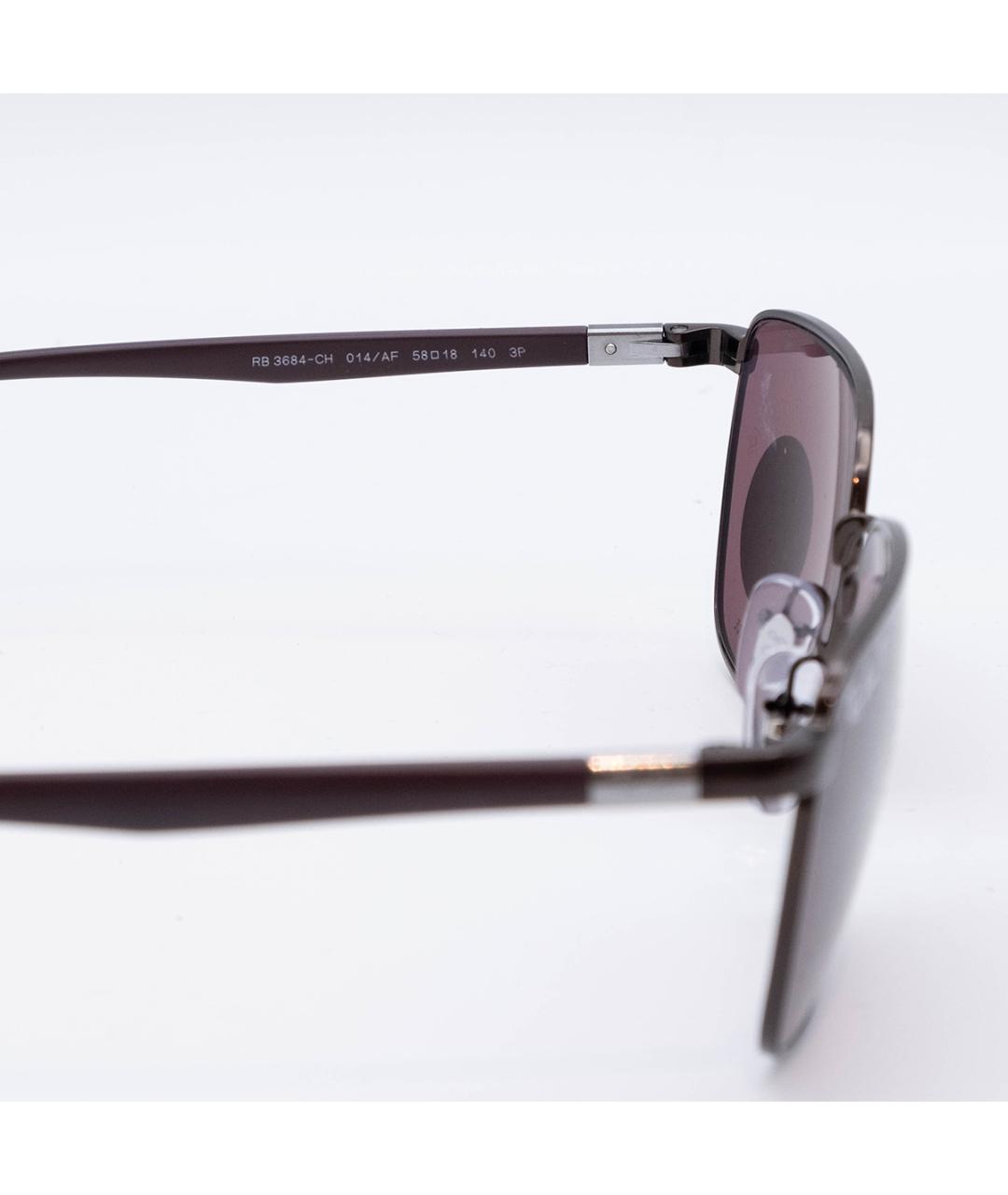 RAY BAN Бордовые пластиковые солнцезащитные очки, фото 3