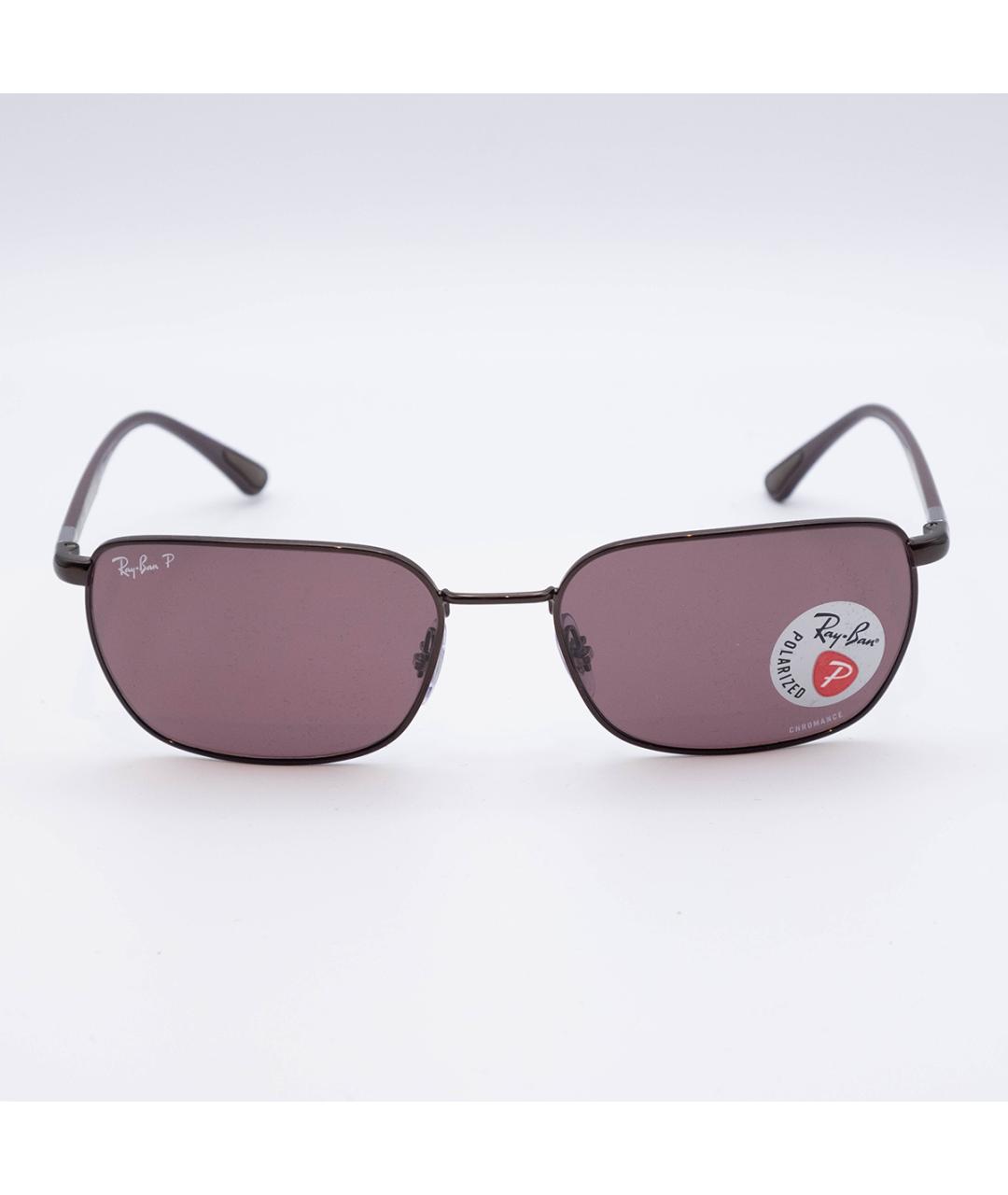 RAY BAN Бордовые пластиковые солнцезащитные очки, фото 7