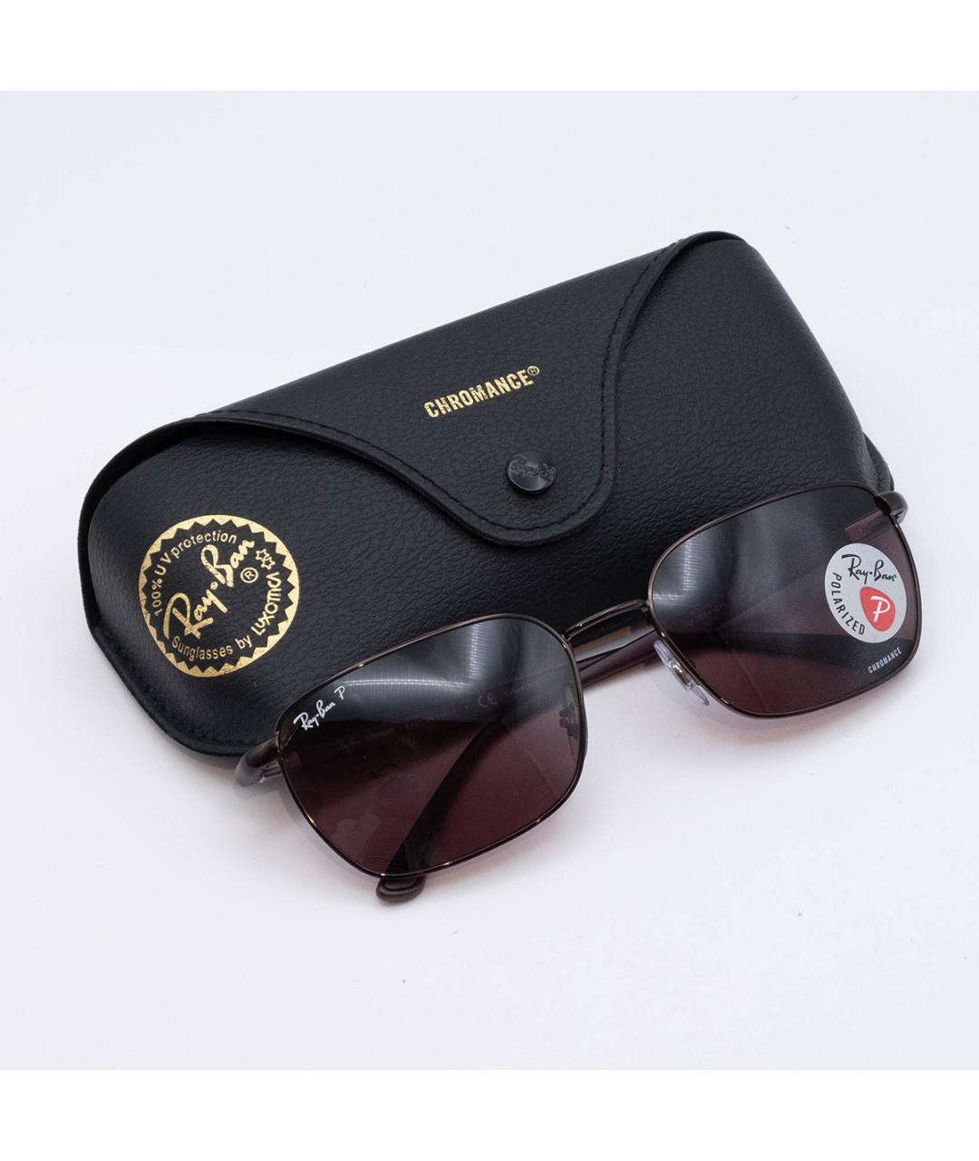 RAY BAN Бордовые пластиковые солнцезащитные очки, фото 6