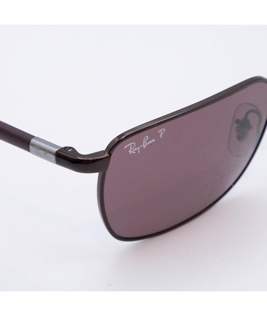 RAY BAN Бордовые пластиковые солнцезащитные очки, фото 5