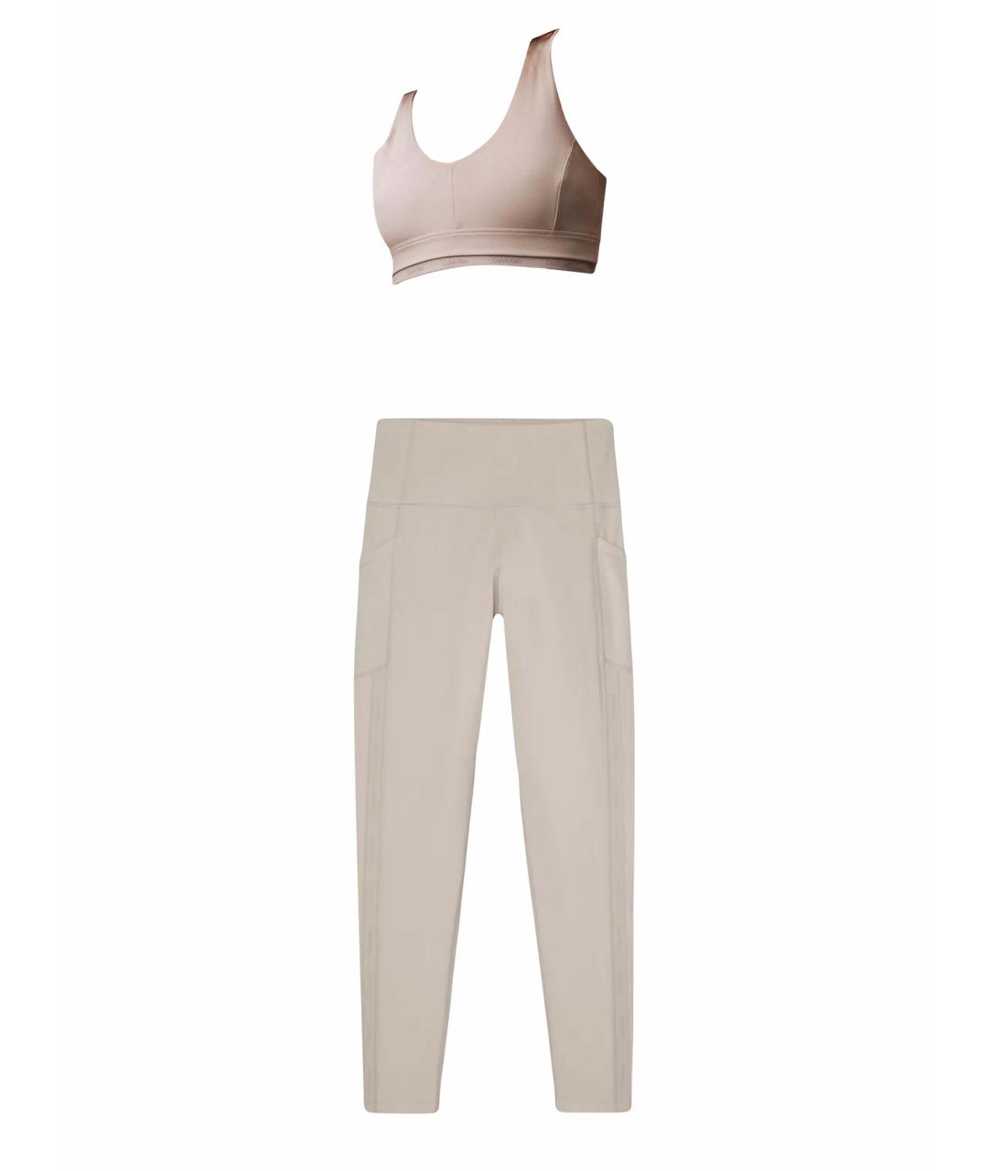 CALVIN KLEIN Бежевый полиэстеровый спортивные костюмы, фото 1