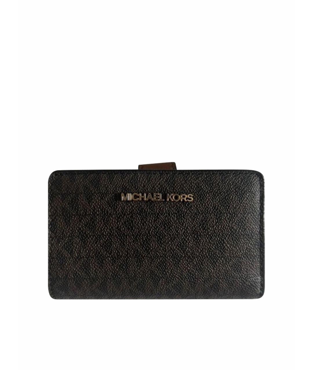 MICHAEL KORS Коричневый кожаный кошелек, фото 1