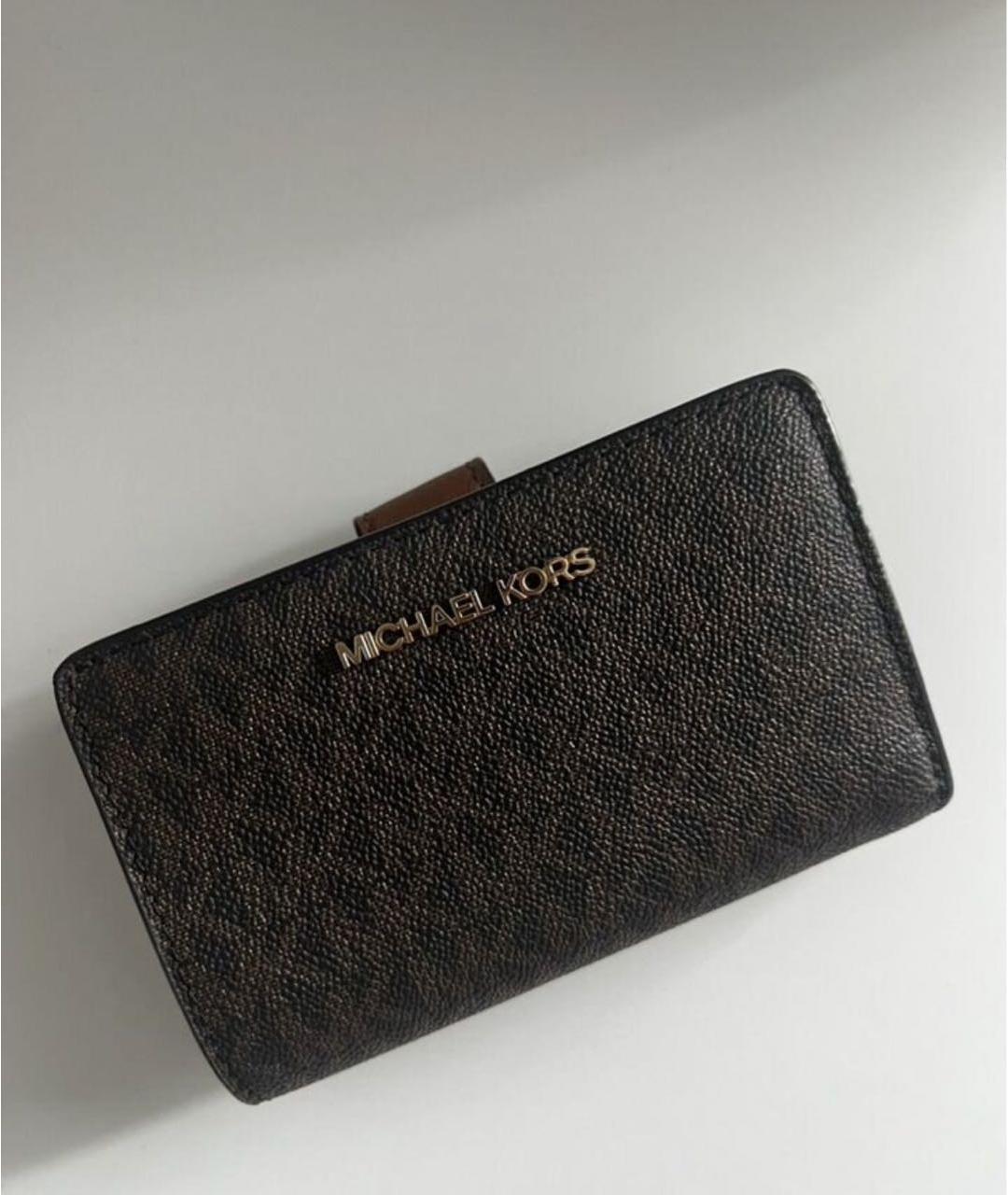 MICHAEL KORS Коричневый кожаный кошелек, фото 5