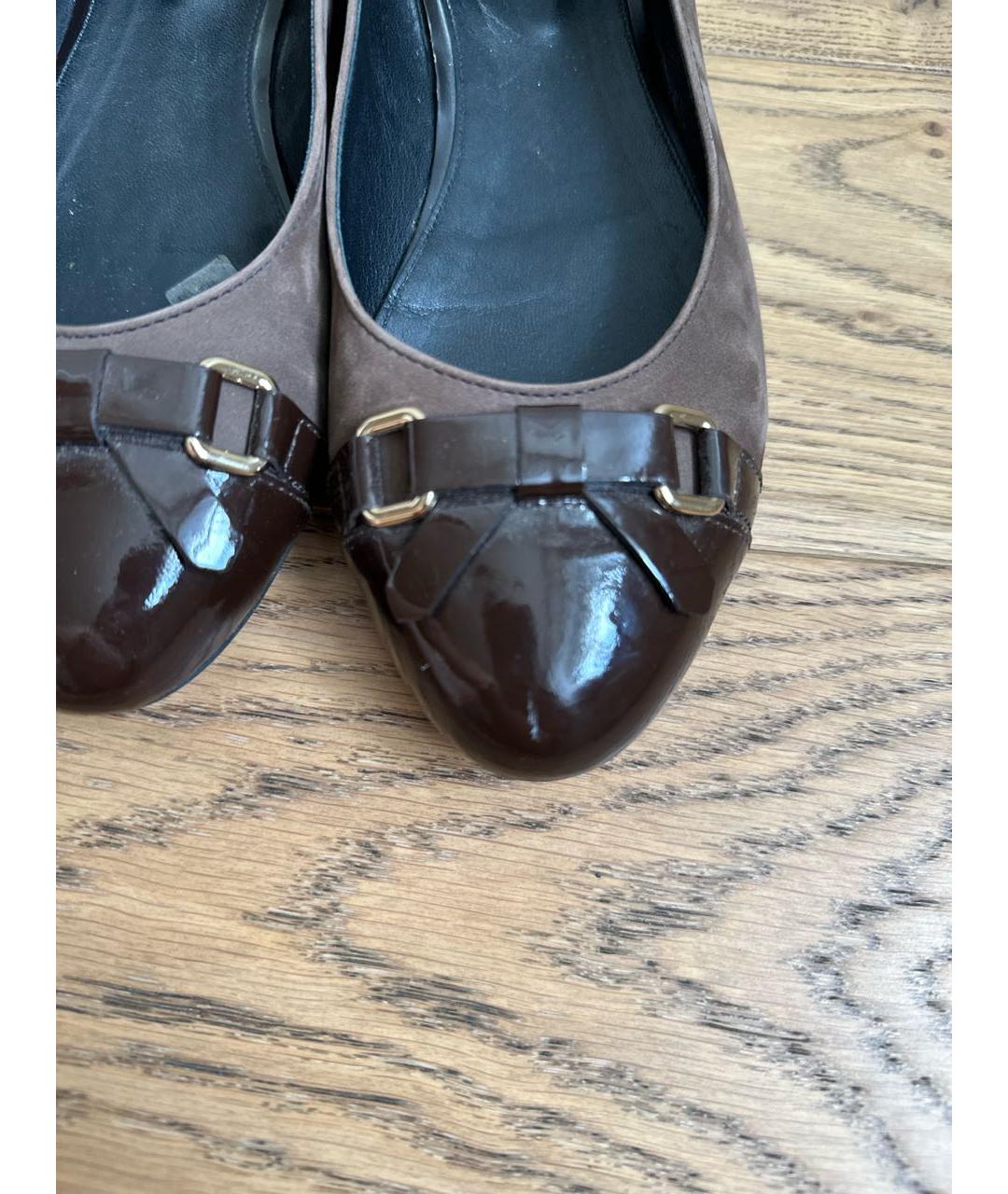 TOD'S Коричневые замшевые балетки, фото 6