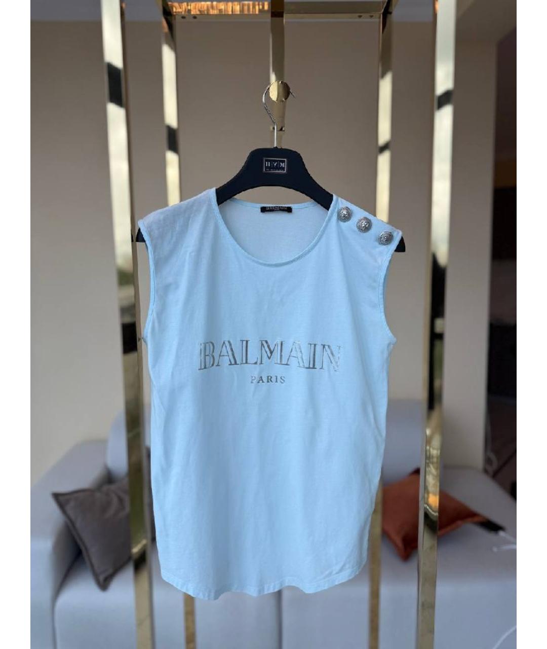 BALMAIN Белая майка, фото 9