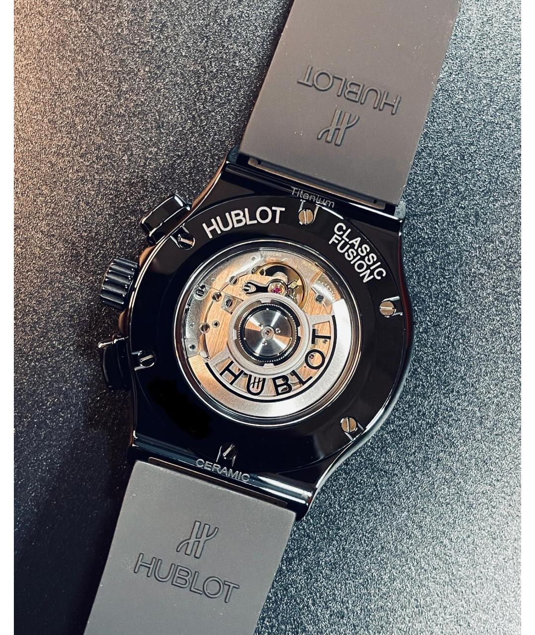 HUBLOT Черные керамические часы, фото 3