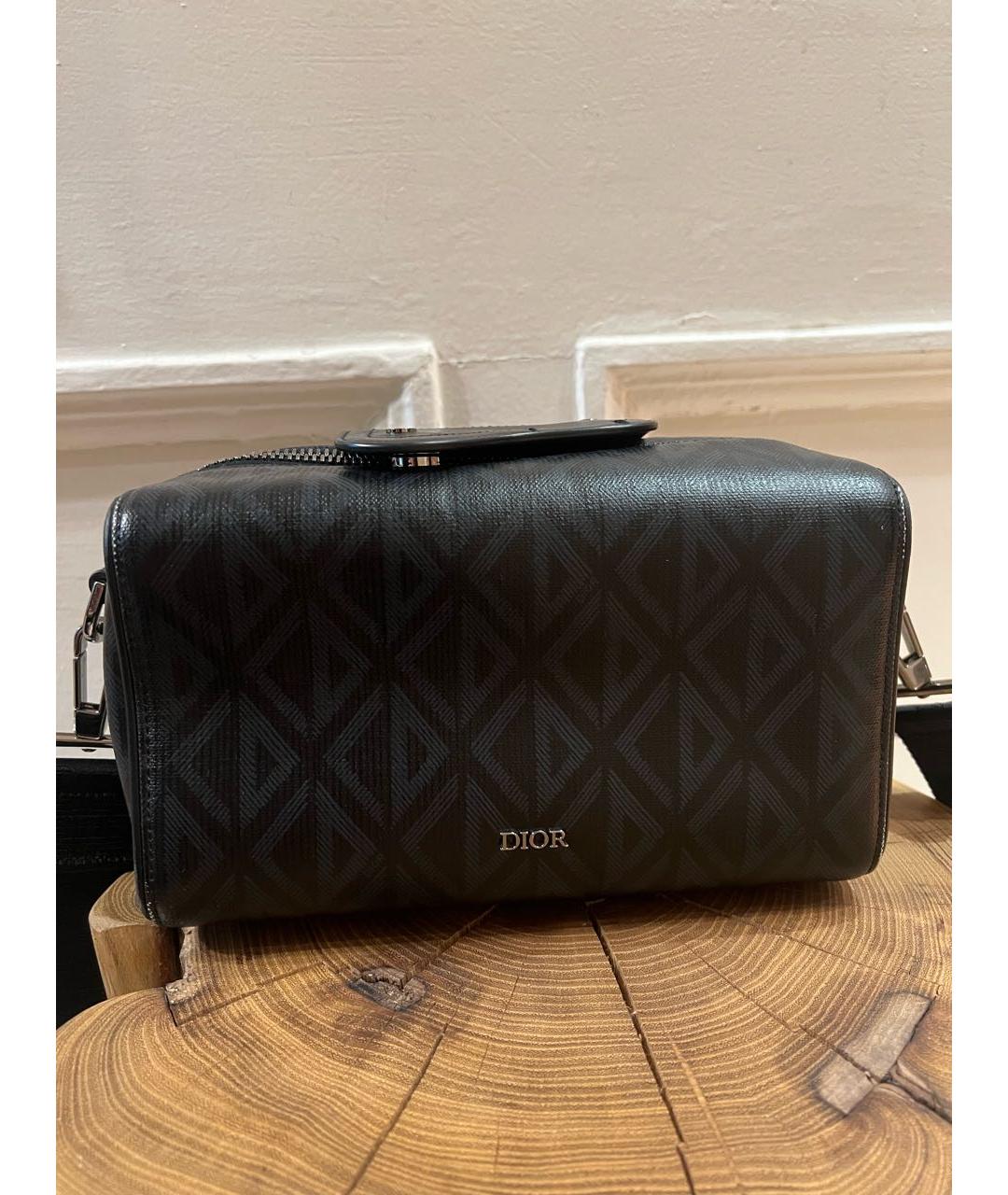 CHRISTIAN DIOR Антрацитовая сумка на плечо, фото 8
