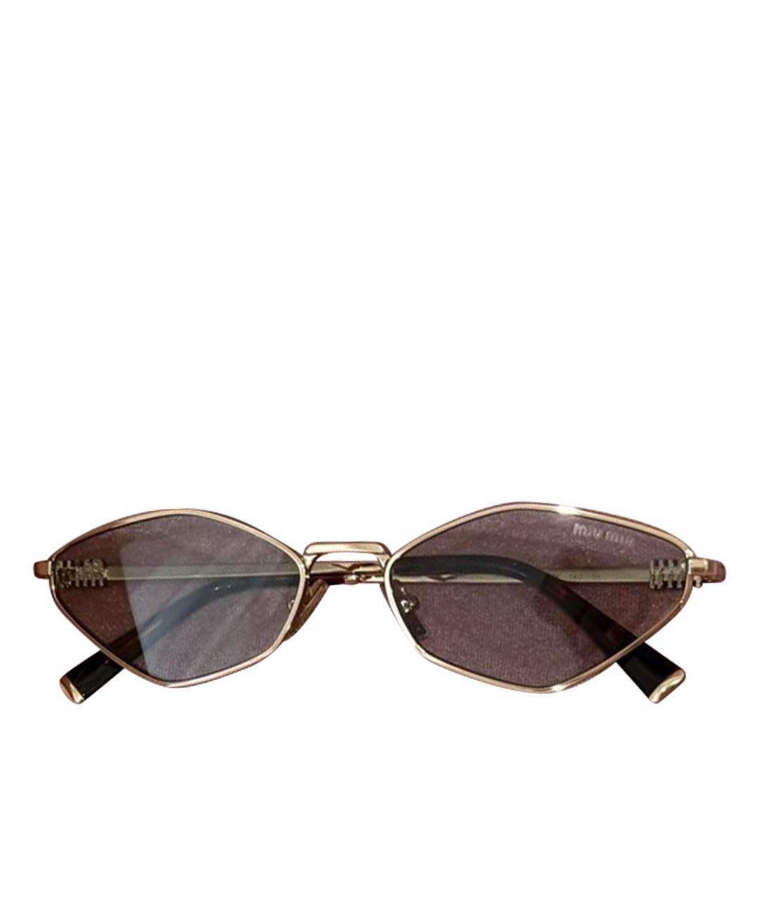 MIU MIU Серые металлические солнцезащитные очки, фото 1