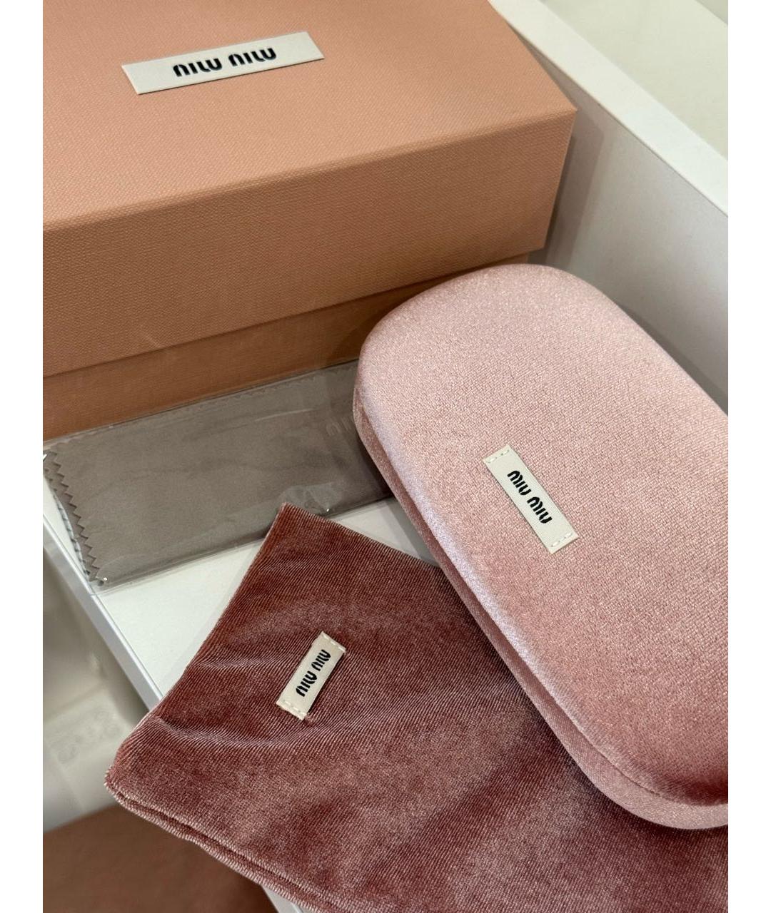 MIU MIU Серые металлические солнцезащитные очки, фото 4