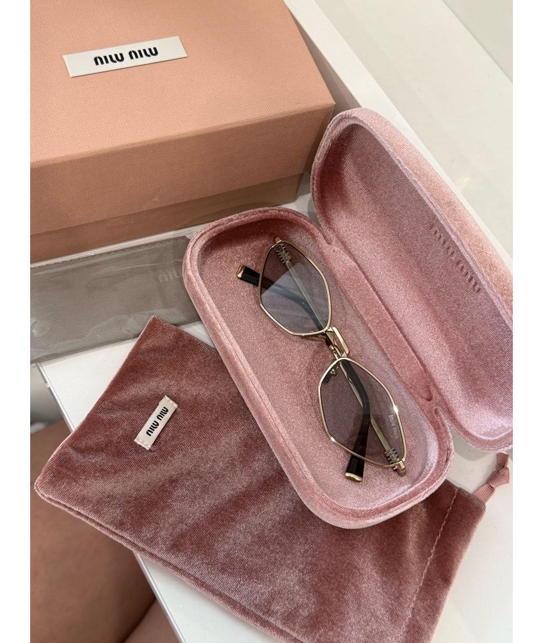 MIU MIU Серые металлические солнцезащитные очки, фото 6