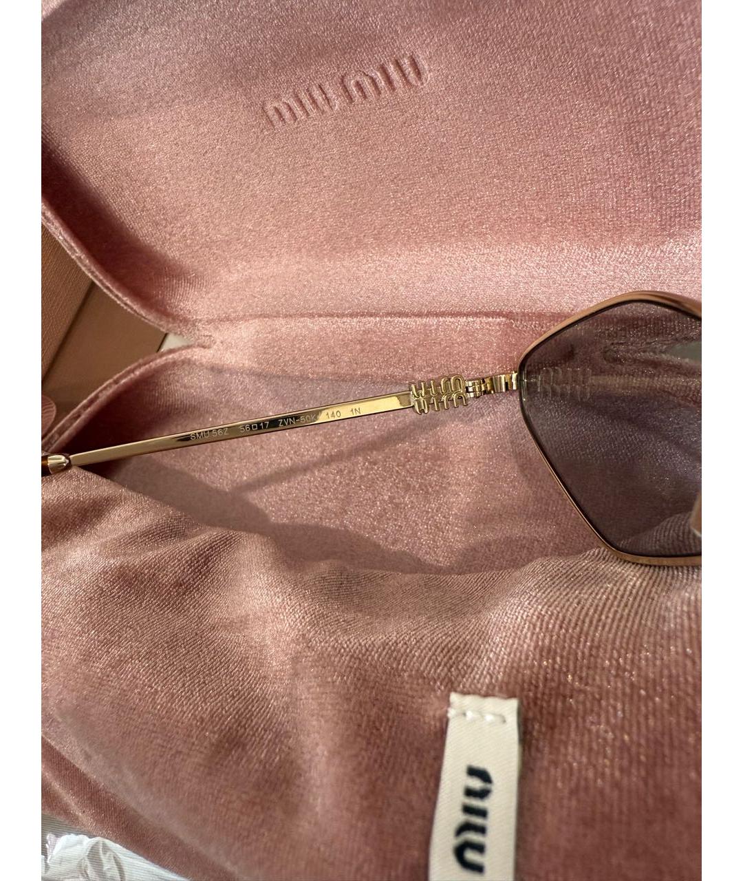 MIU MIU Серые металлические солнцезащитные очки, фото 3