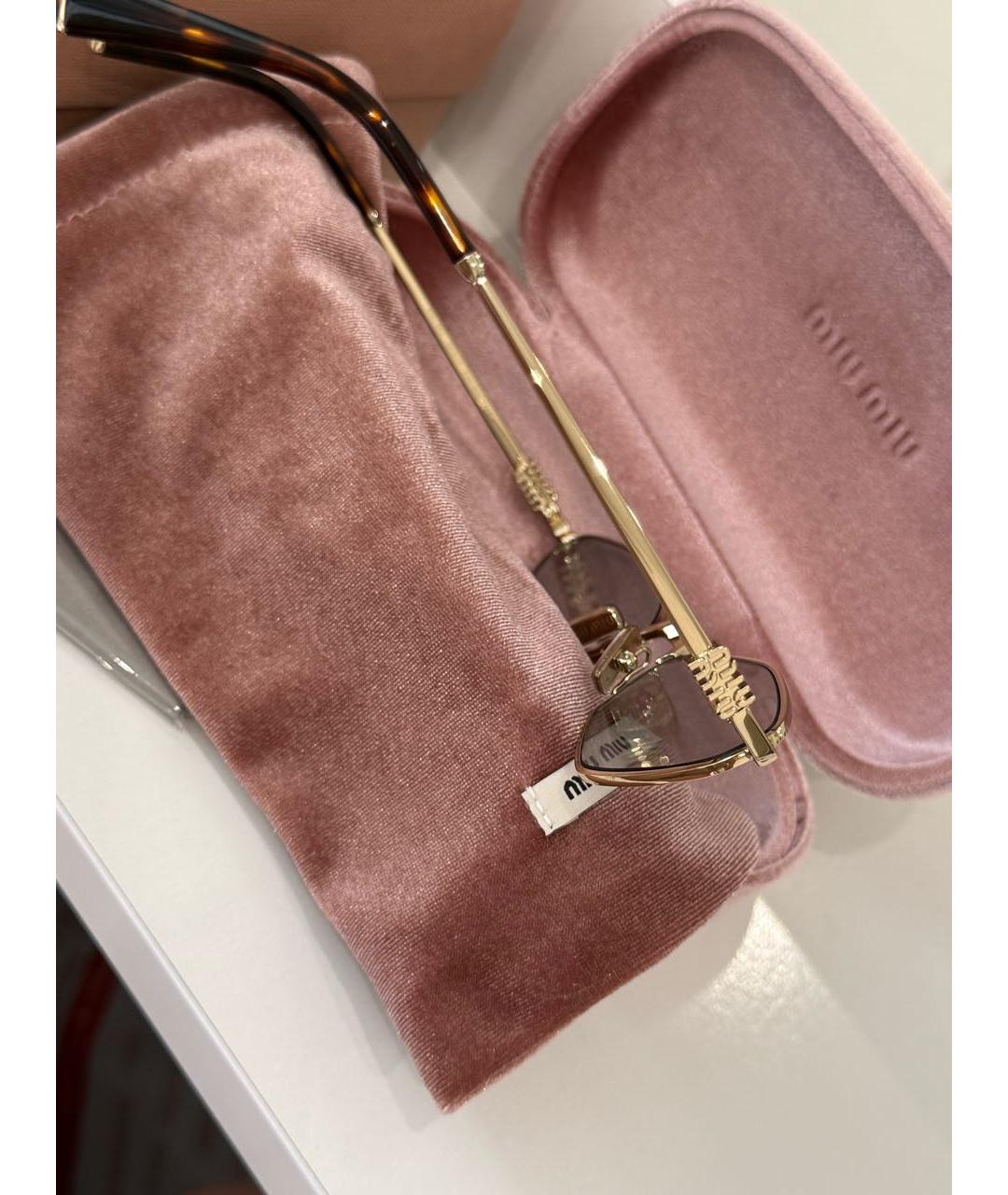 MIU MIU Серые металлические солнцезащитные очки, фото 2