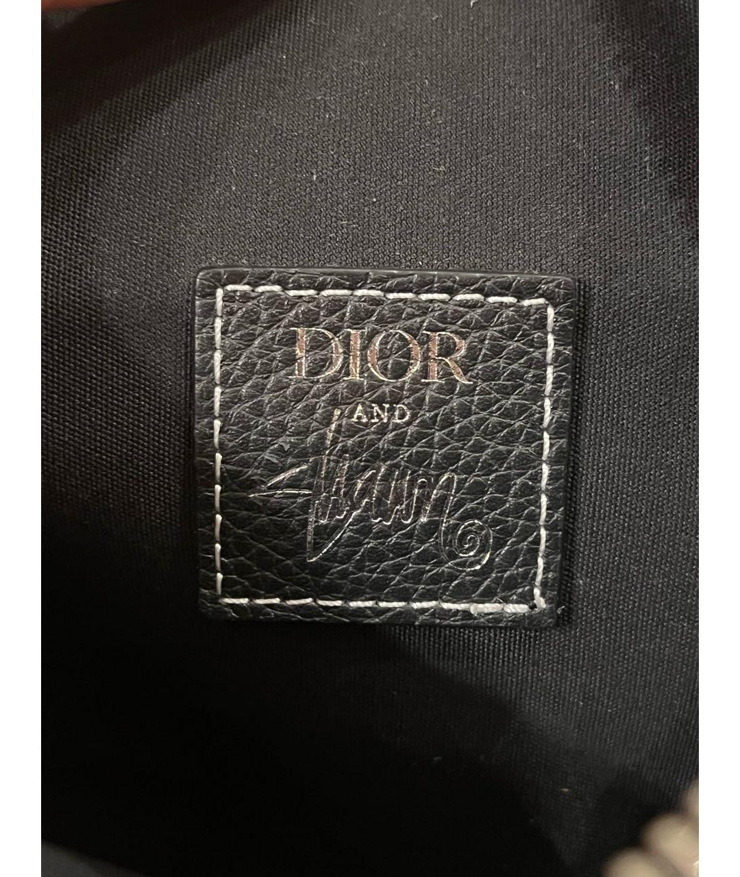 CHRISTIAN DIOR Черная кожаная сумка на плечо, фото 8