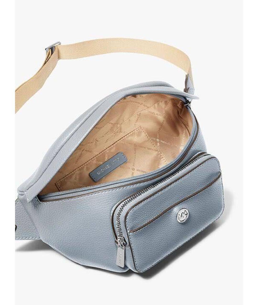 MICHAEL KORS Голубая кожаная поясная сумка, фото 3