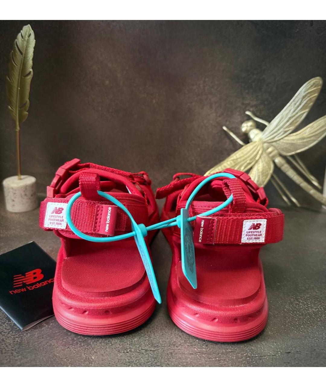 NEW BALANCE Красные сандалии, фото 4