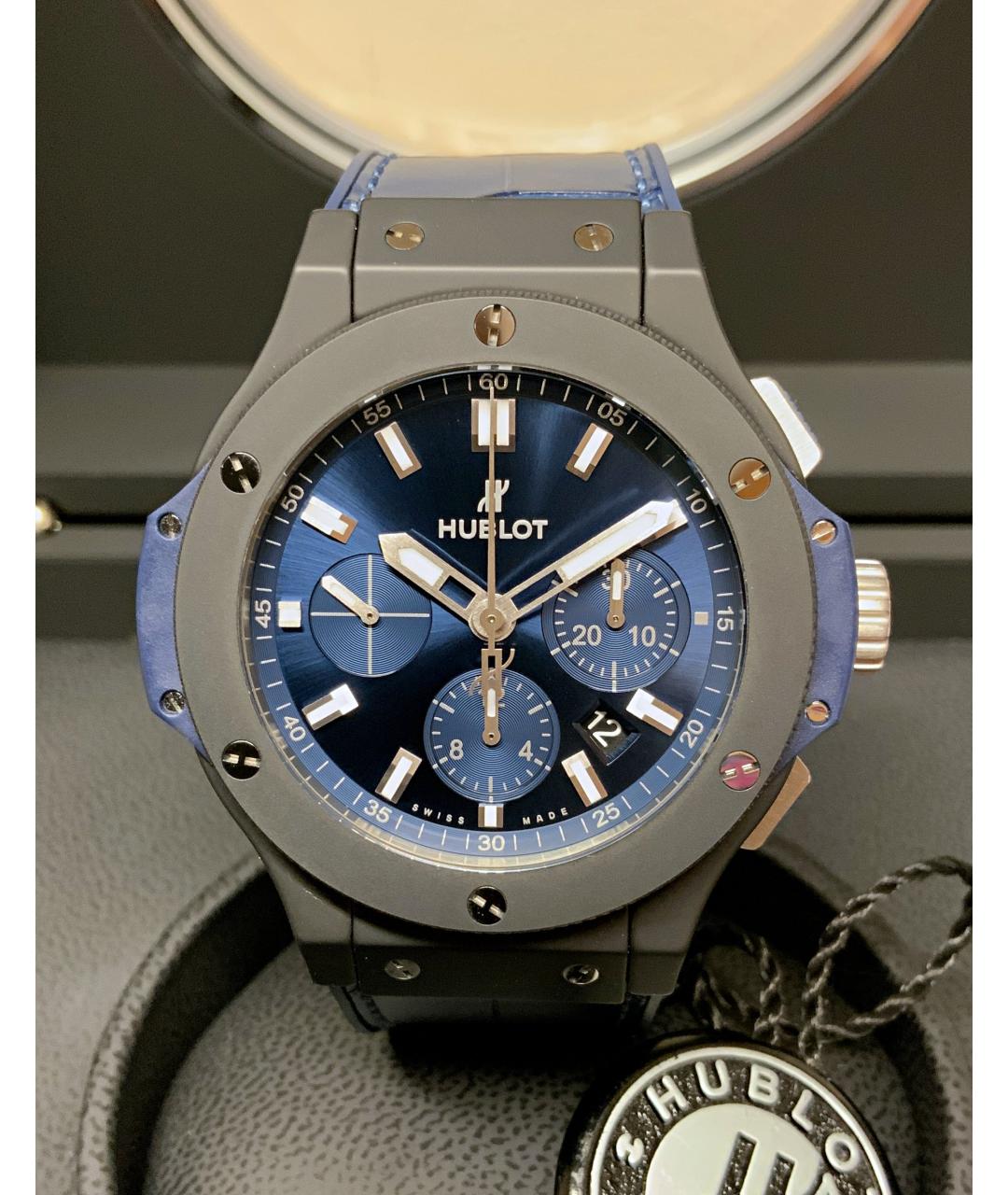 HUBLOT Синие керамические часы, фото 2