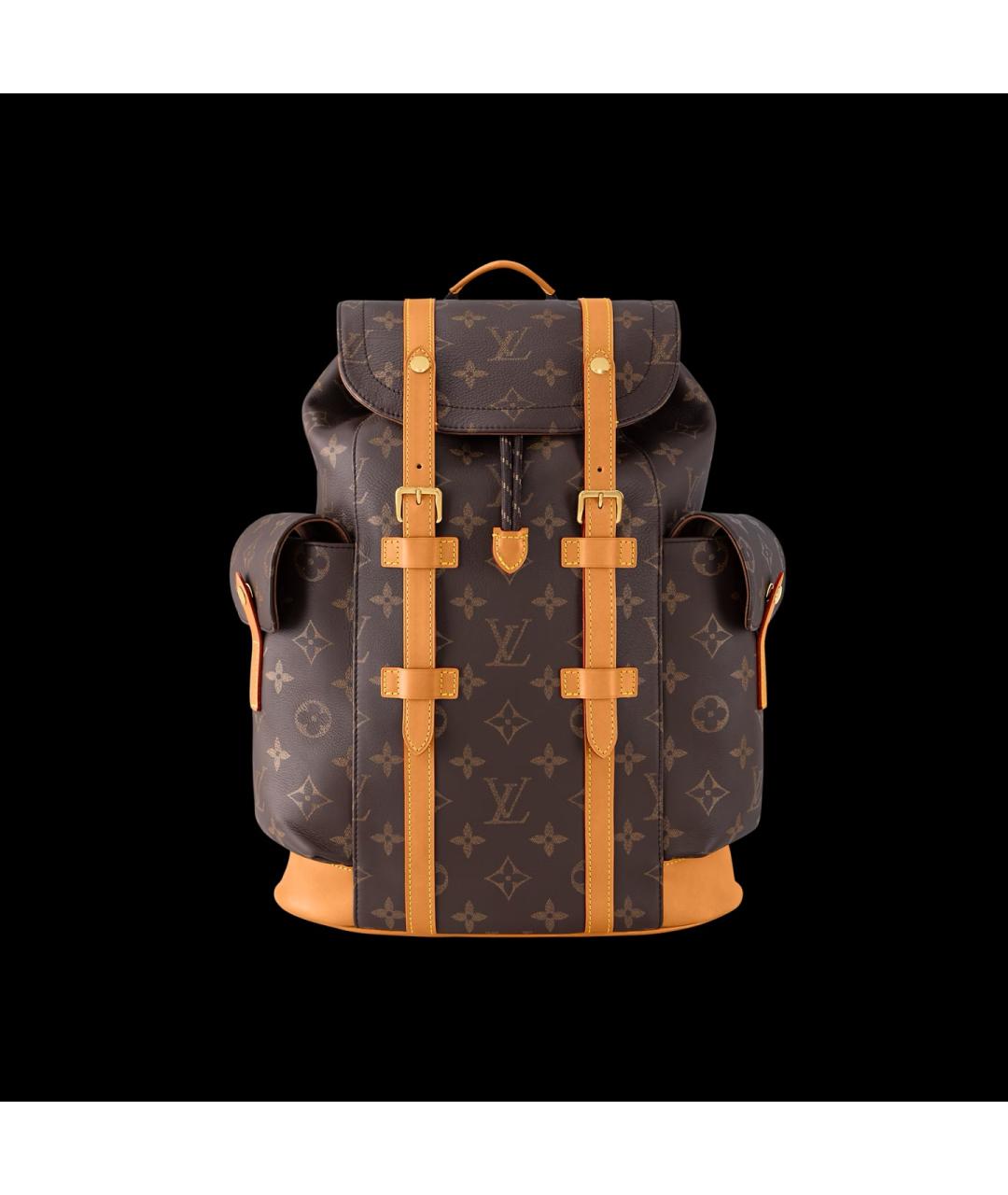 LOUIS VUITTON Коричневый кожаный рюкзак, фото 5