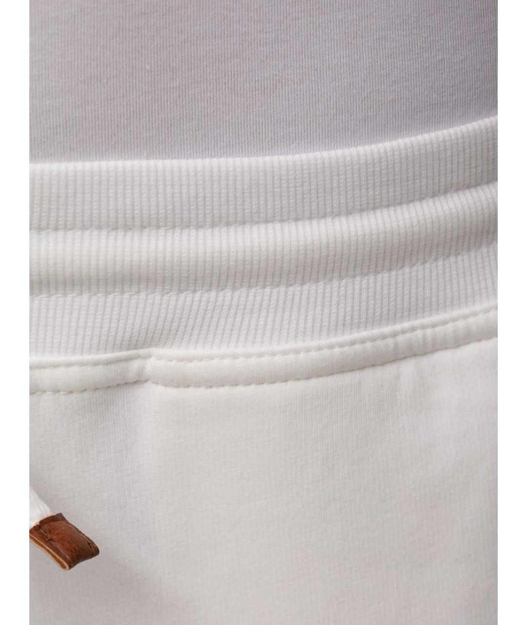 BRUNELLO CUCINELLI Белые хлопковые брюки чинос, фото 6