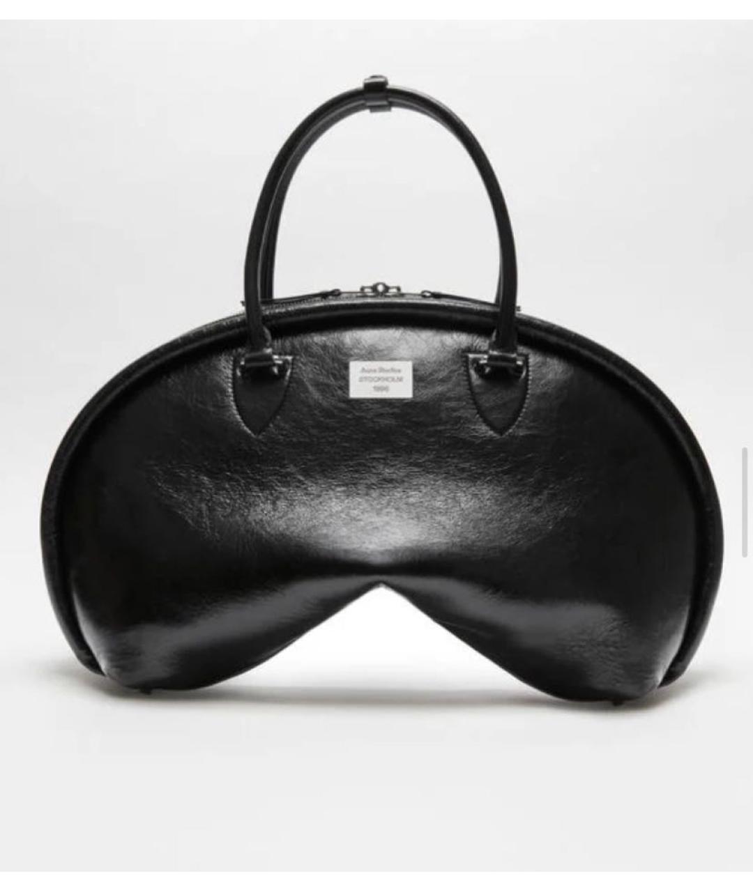 ACNE STUDIOS Черная кожаная сумка тоут, фото 7