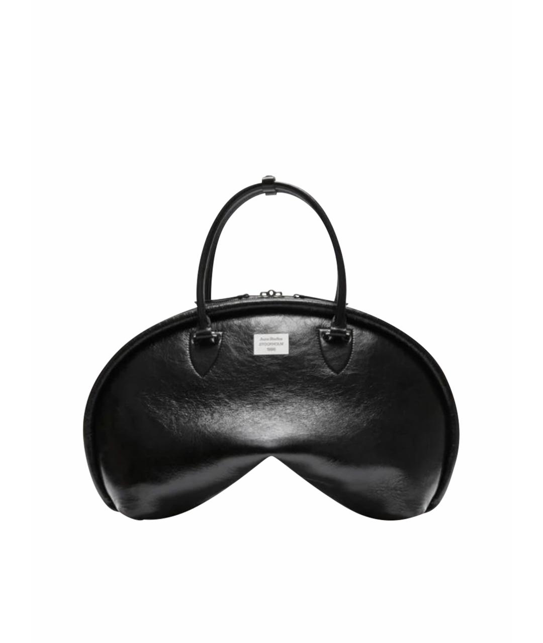 ACNE STUDIOS Черная кожаная сумка тоут, фото 1
