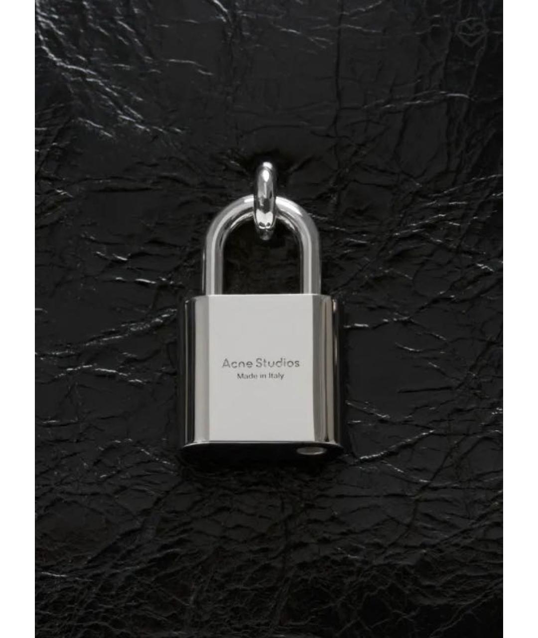 ACNE STUDIOS Черная кожаная сумка тоут, фото 4