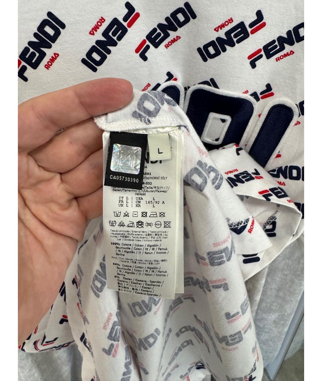 FENDI Черная кожаная футболка, фото 4