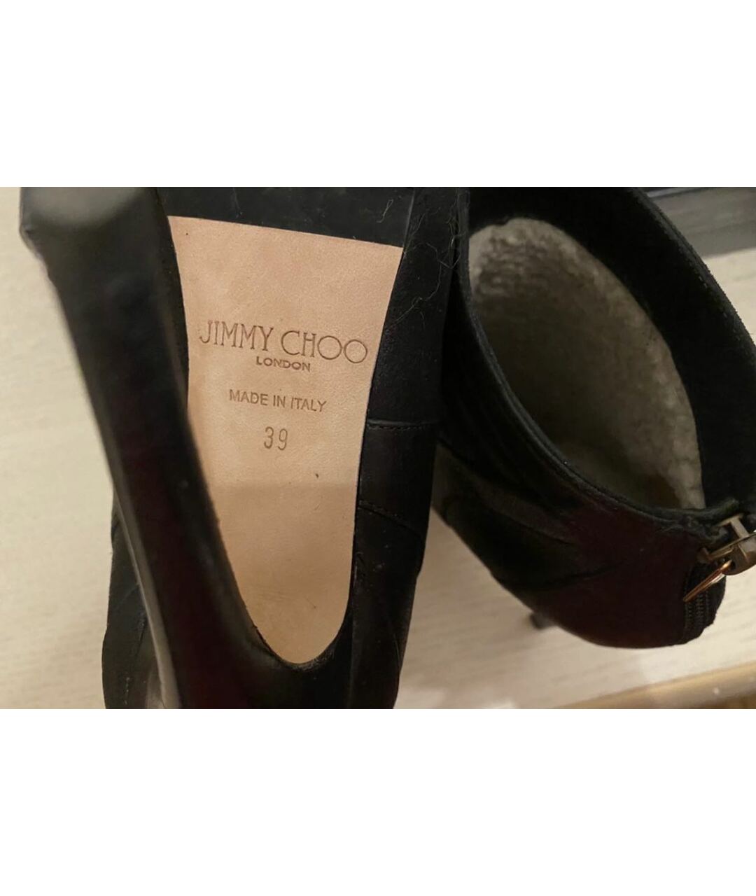 JIMMY CHOO Черные замшевые ботильоны, фото 2