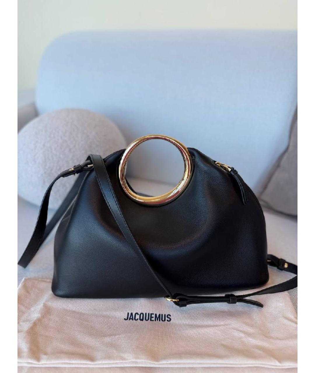 JACQUEMUS Черная сумка с короткими ручками, фото 6