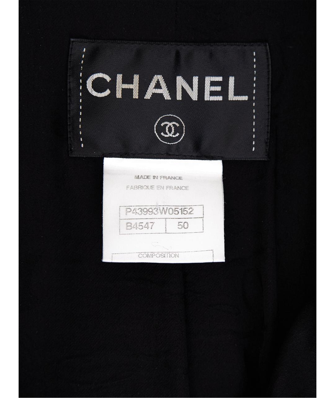 CHANEL Черный шелковый жакет/пиджак, фото 4