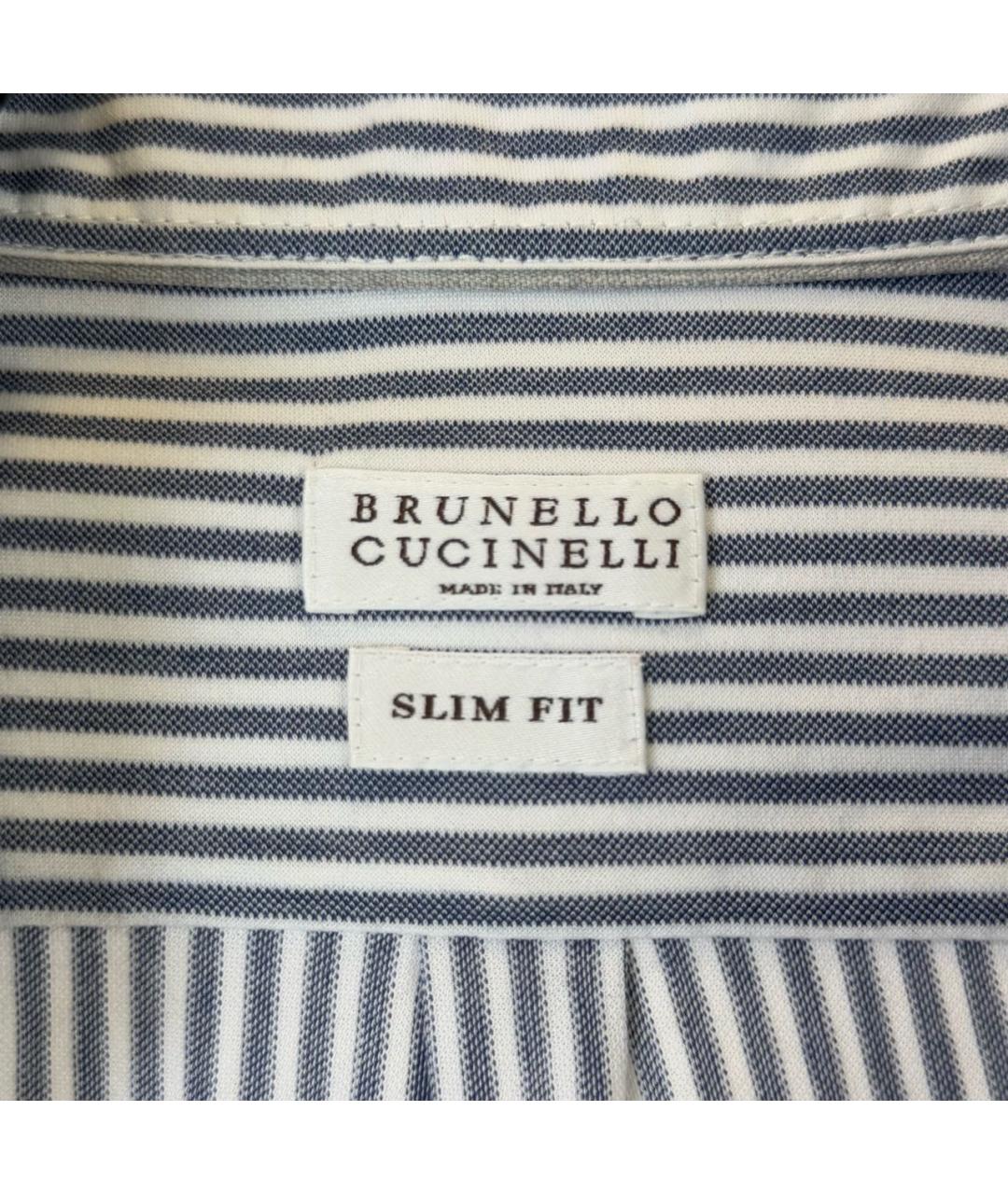 BRUNELLO CUCINELLI Серая хлопковая классическая рубашка, фото 3