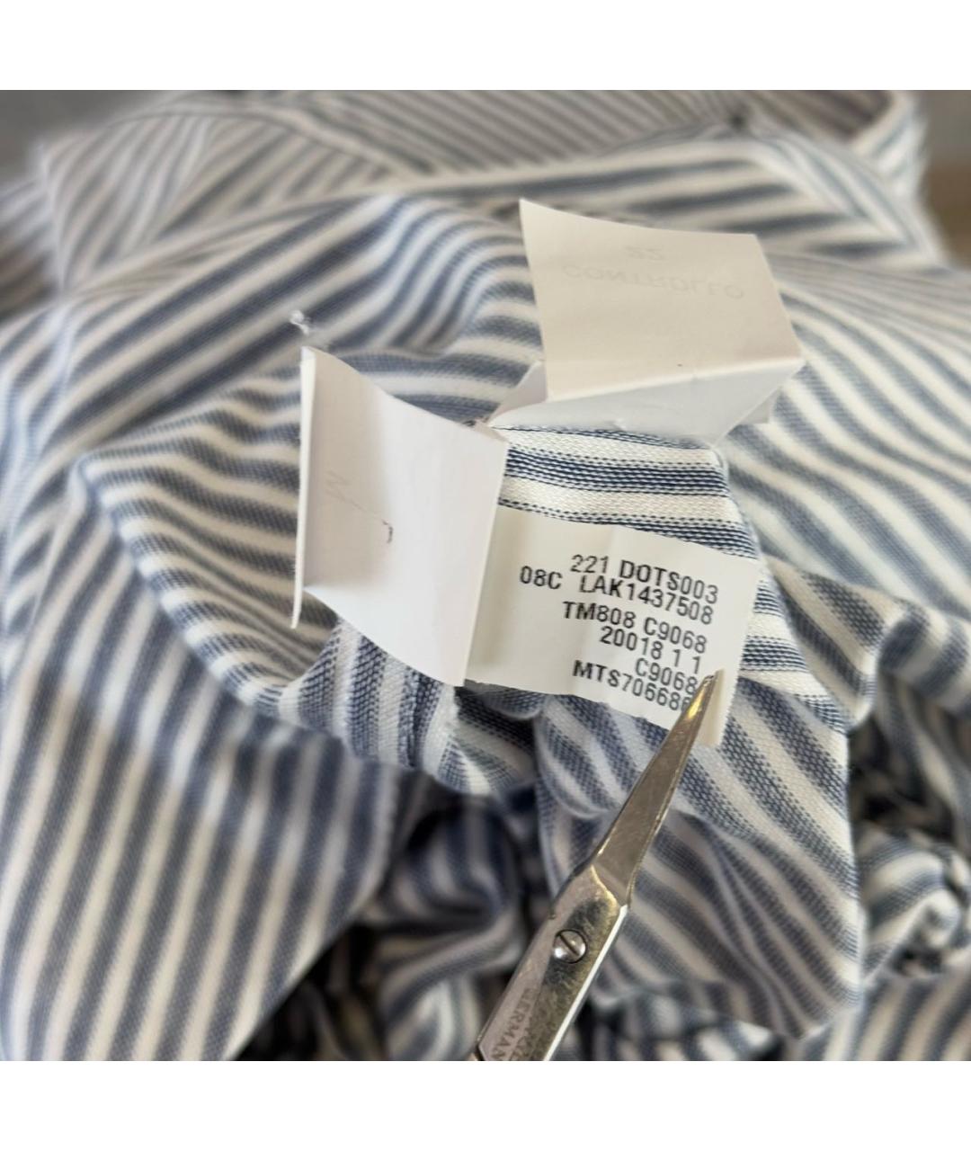 BRUNELLO CUCINELLI Серая хлопковая классическая рубашка, фото 6