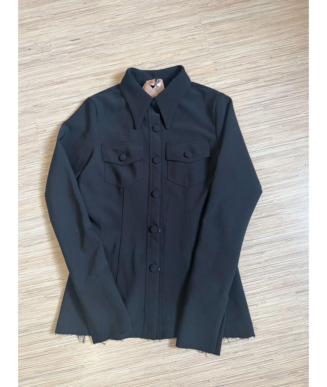 NO. 21 Черная полиэстеровая рубашка, фото 2