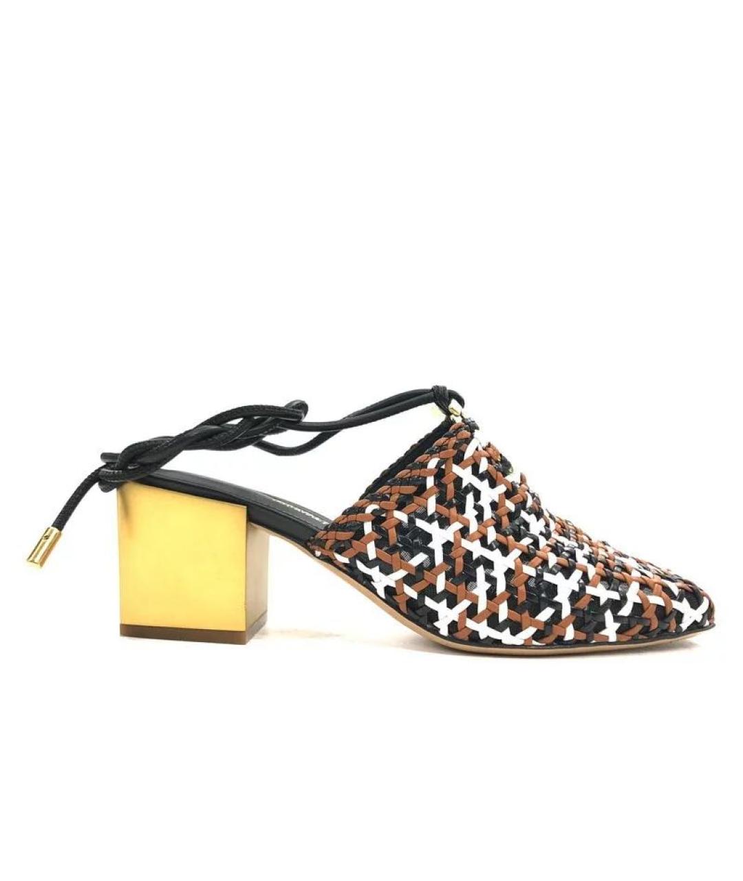 FERRAGAMO Мульти кожаные мюли, фото 4