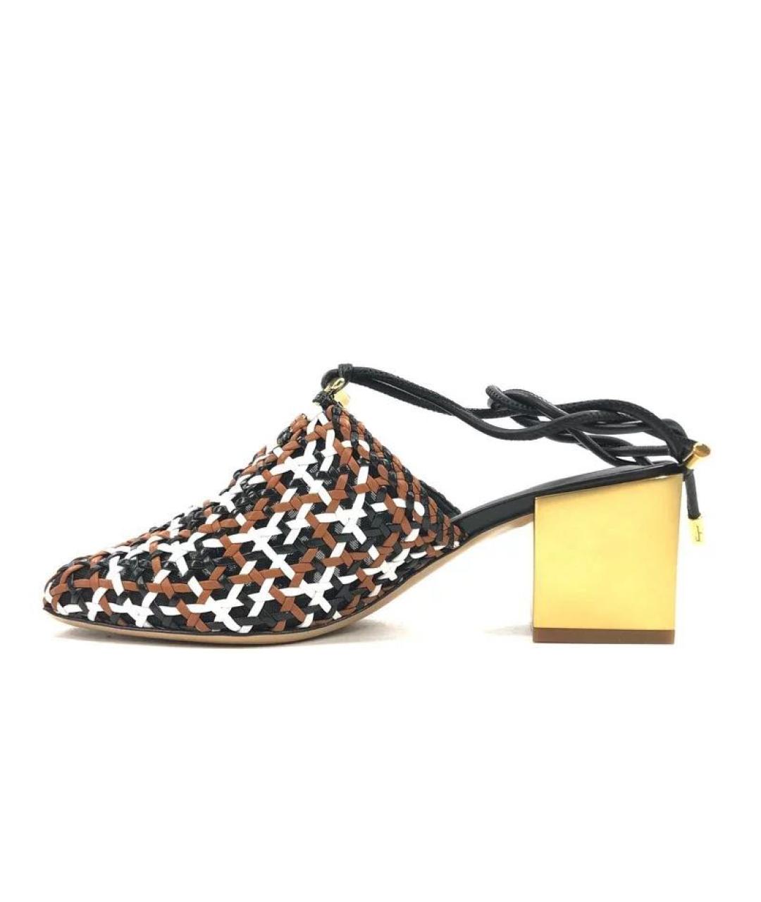 FERRAGAMO Мульти кожаные мюли, фото 5
