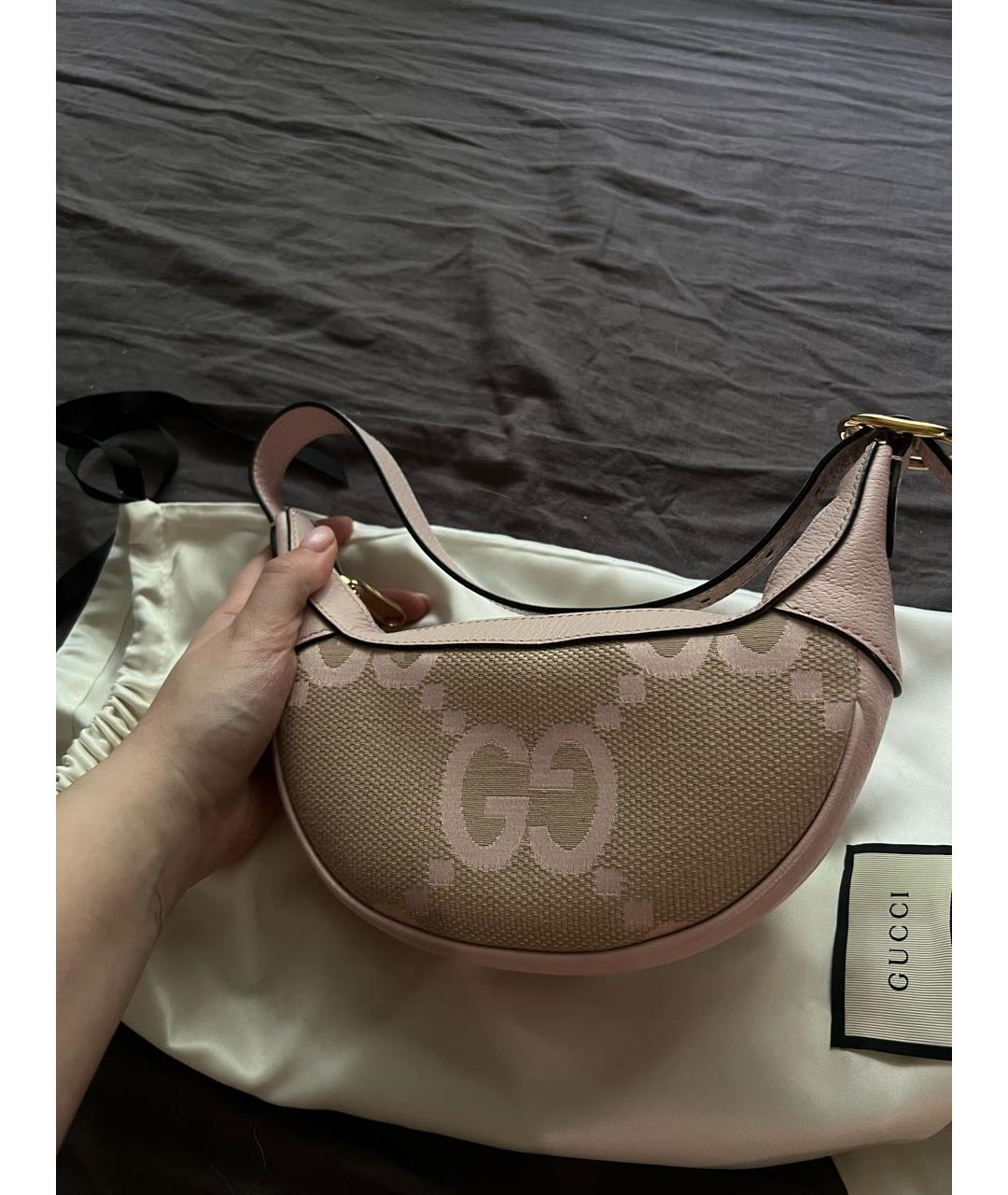 GUCCI Розовая кожаная сумка через плечо, фото 8