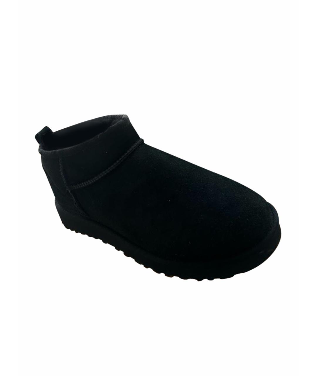 UGG AUSTRALIA Черные замшевые сапоги, фото 1