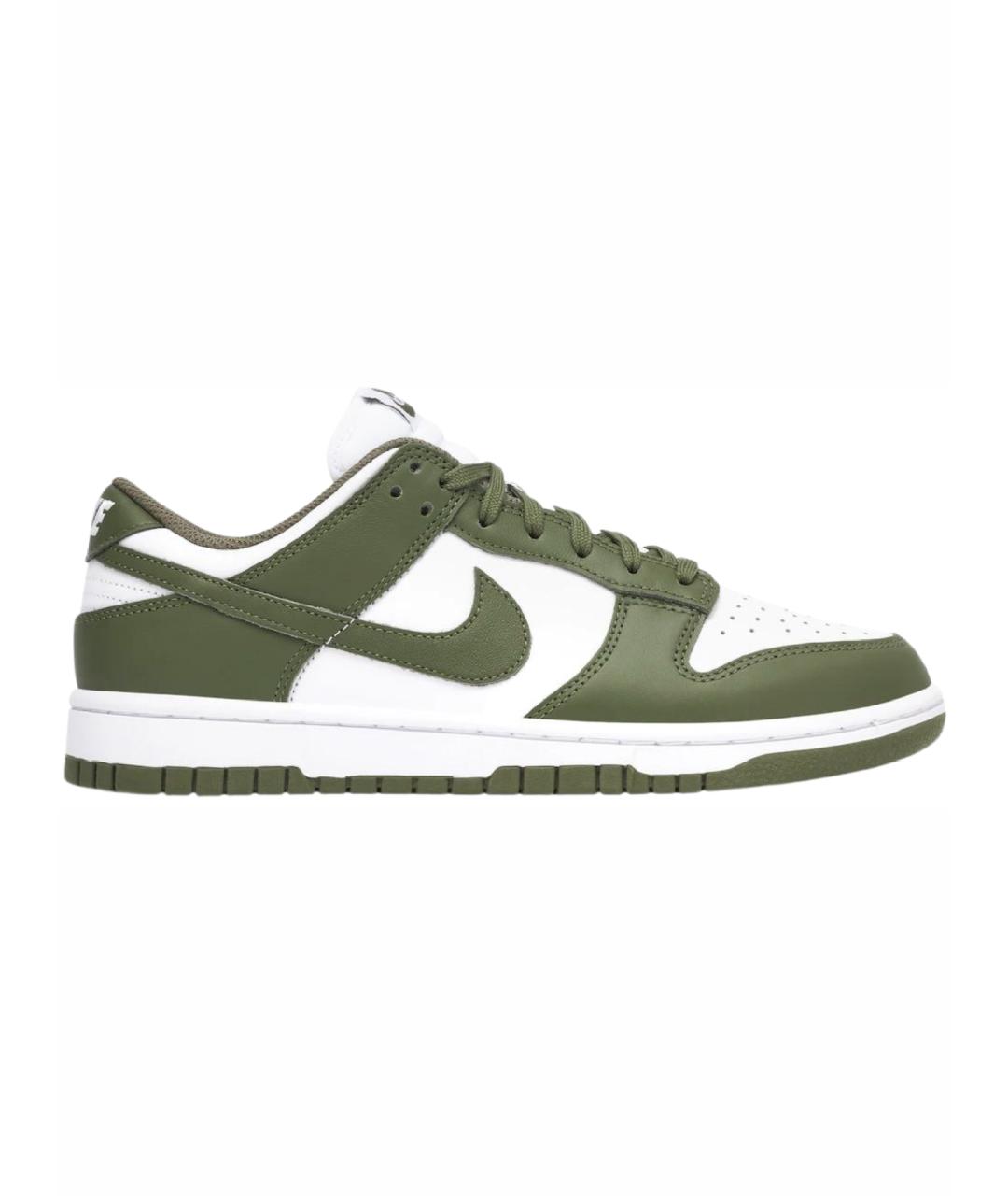 NIKE Хаки кожаные кроссовки, фото 1