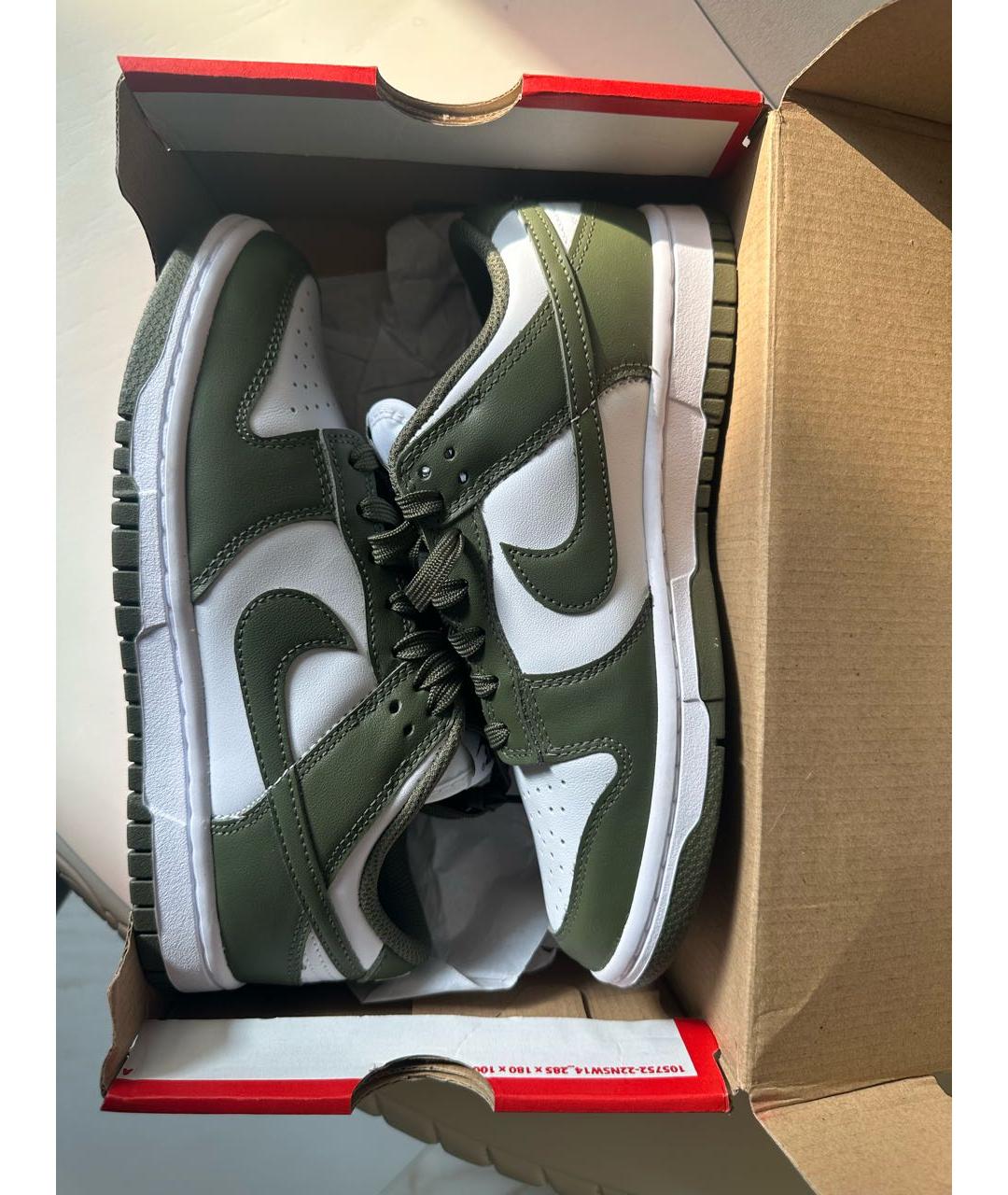 NIKE Хаки кожаные кроссовки, фото 6