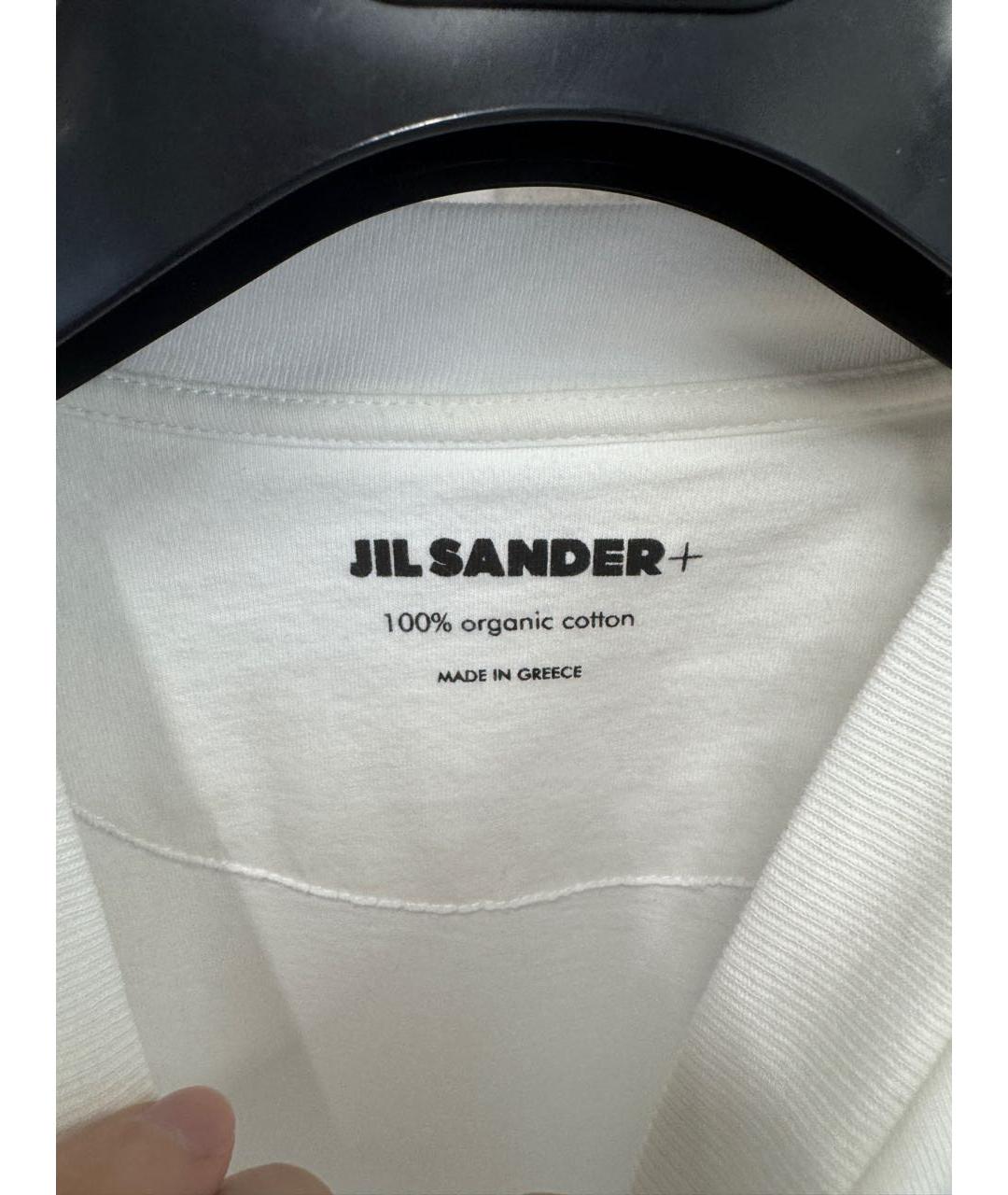 JIL SANDER Белая хлопковая футболка, фото 4