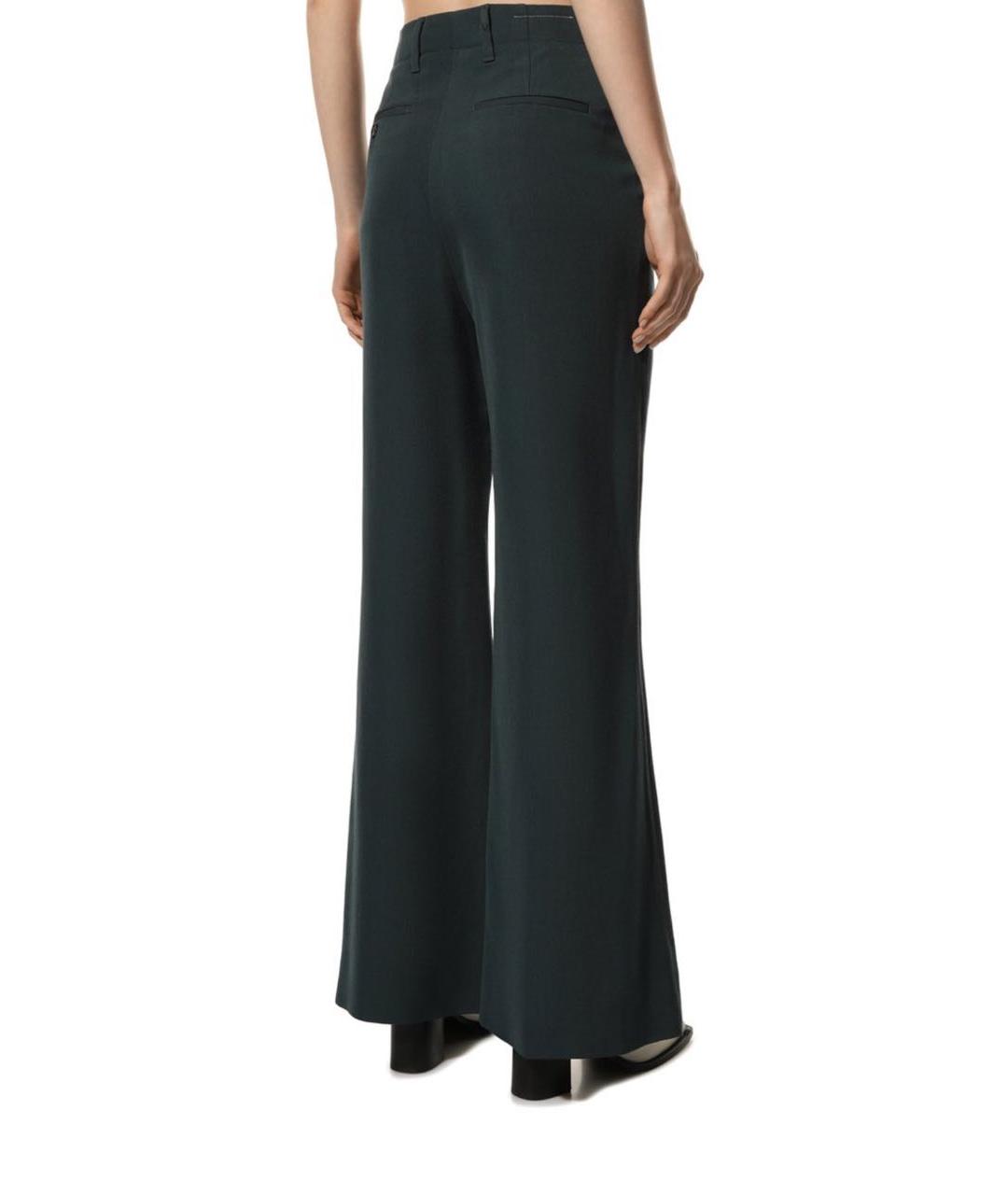 MM6 MAISON MARGIELA Черные вискозные брюки широкие, фото 5