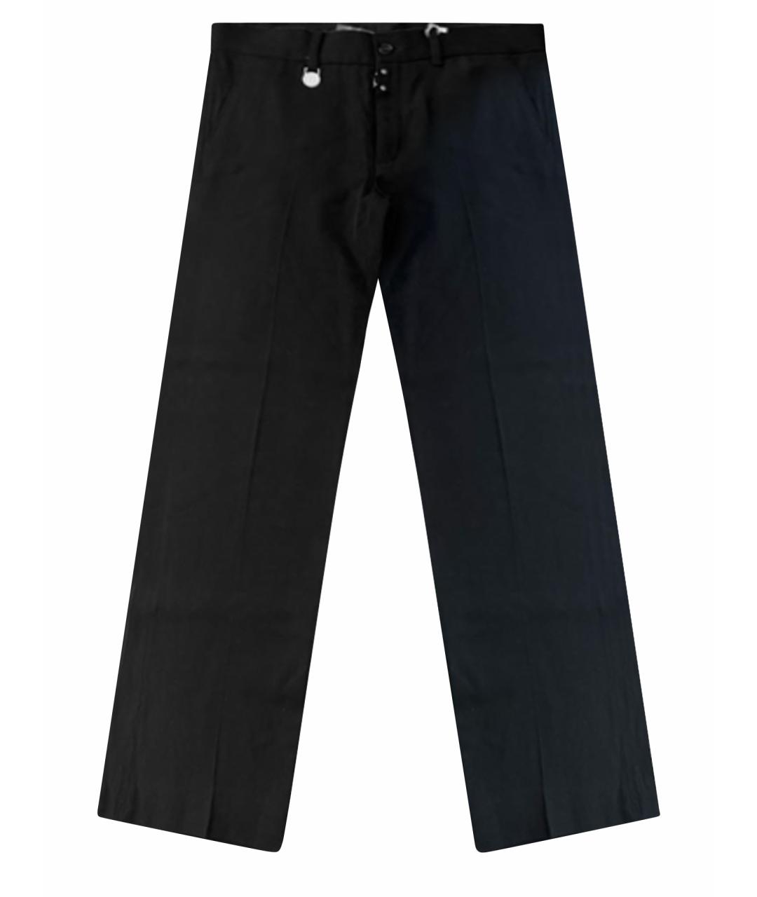 MM6 MAISON MARGIELA Черные вискозные брюки широкие, фото 1