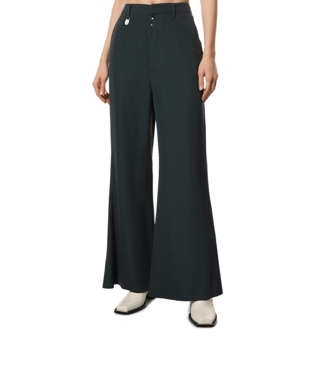 MM6 MAISON MARGIELA Черные вискозные брюки широкие, фото 4