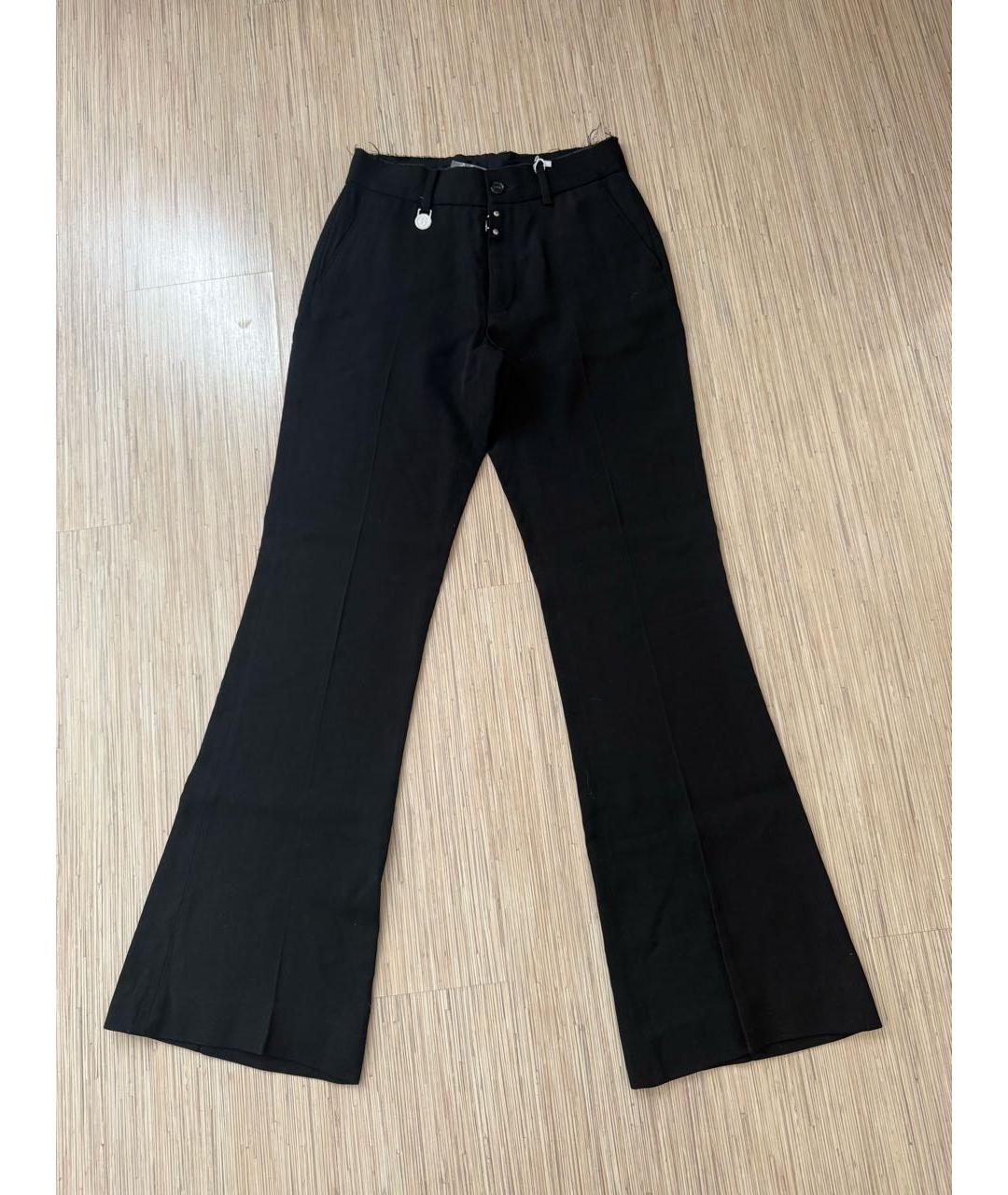 MM6 MAISON MARGIELA Черные вискозные брюки широкие, фото 4