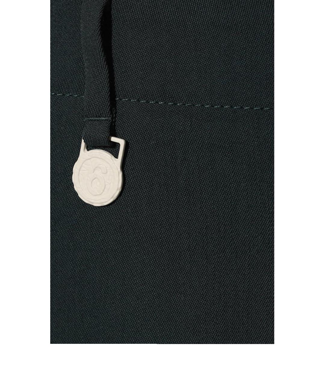 MM6 MAISON MARGIELA Черные вискозные брюки широкие, фото 6