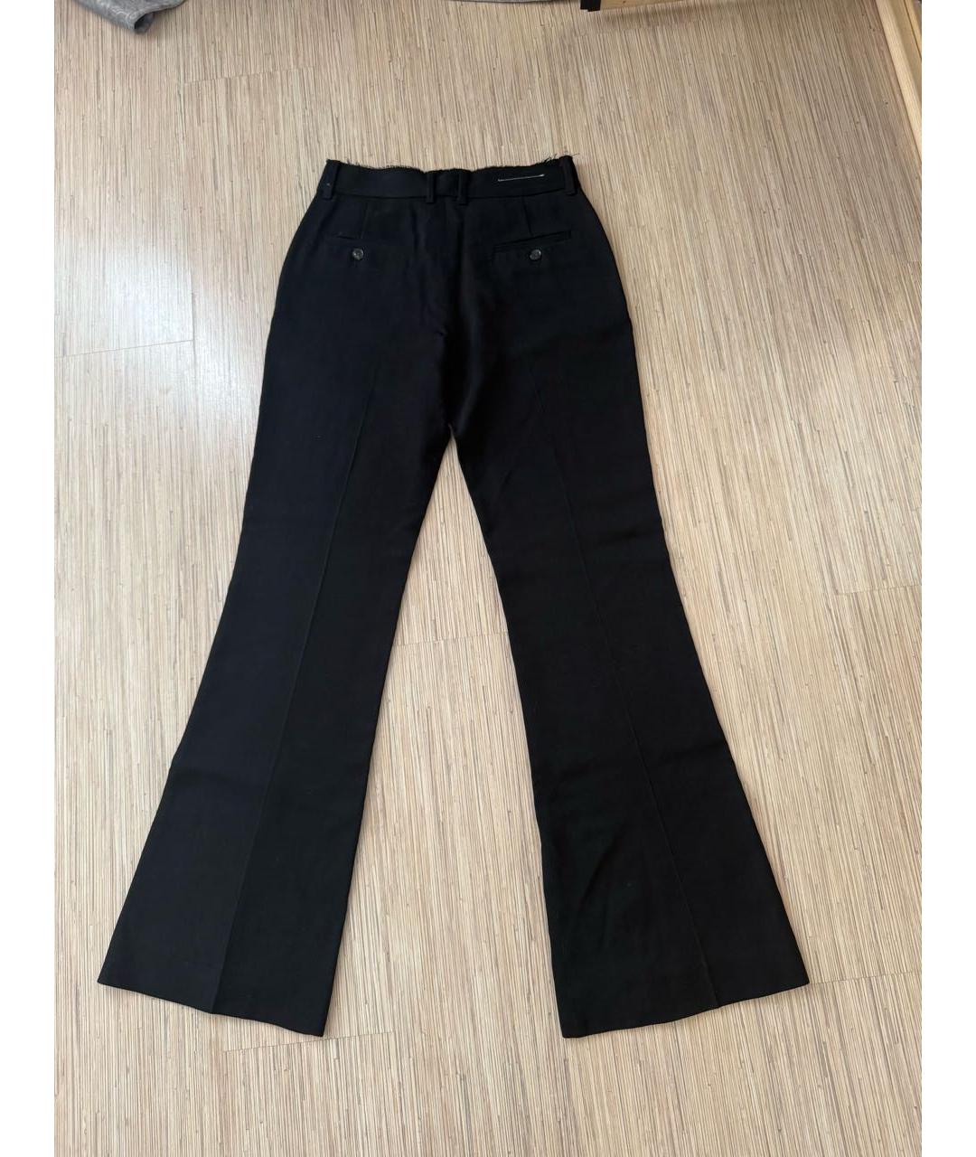 MM6 MAISON MARGIELA Черные вискозные брюки широкие, фото 3